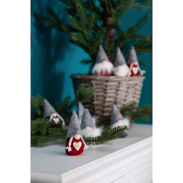 Myflair Möbel & Accessoires Wichtel »Winterwichtel mit grauen Mützen,  Weihnachtsfigur«, Dekofigur, Weihnachtsdeko, Höhe ca. 9 cm auf Raten kaufen
