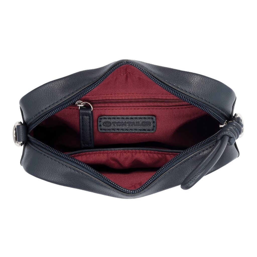 TOM TAILOR Umhängetasche »Tatiana« Damen Handtasche, Kamerabag, fein gewebter dreifarbiger Gurtband