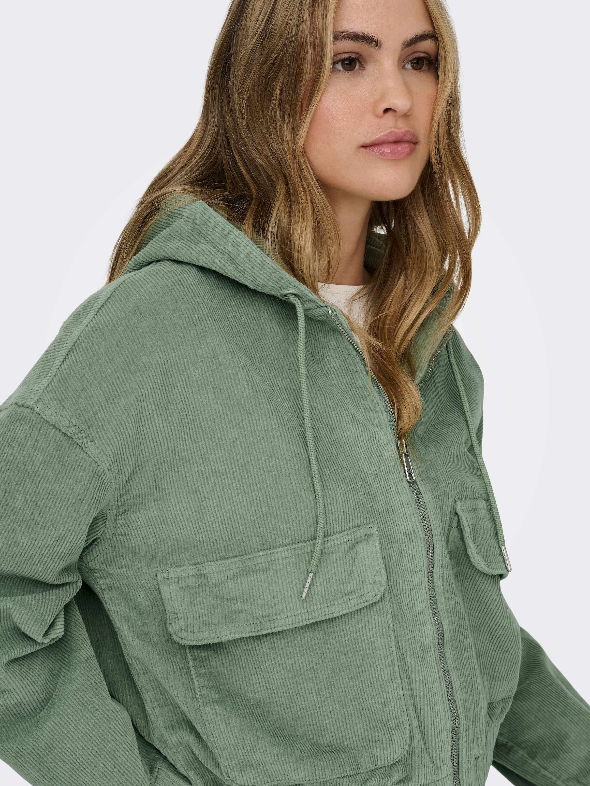 ONLY Cordjacke »ONLKENZIE L/S CORD JACKET PNT NOOS« mit Kapuze