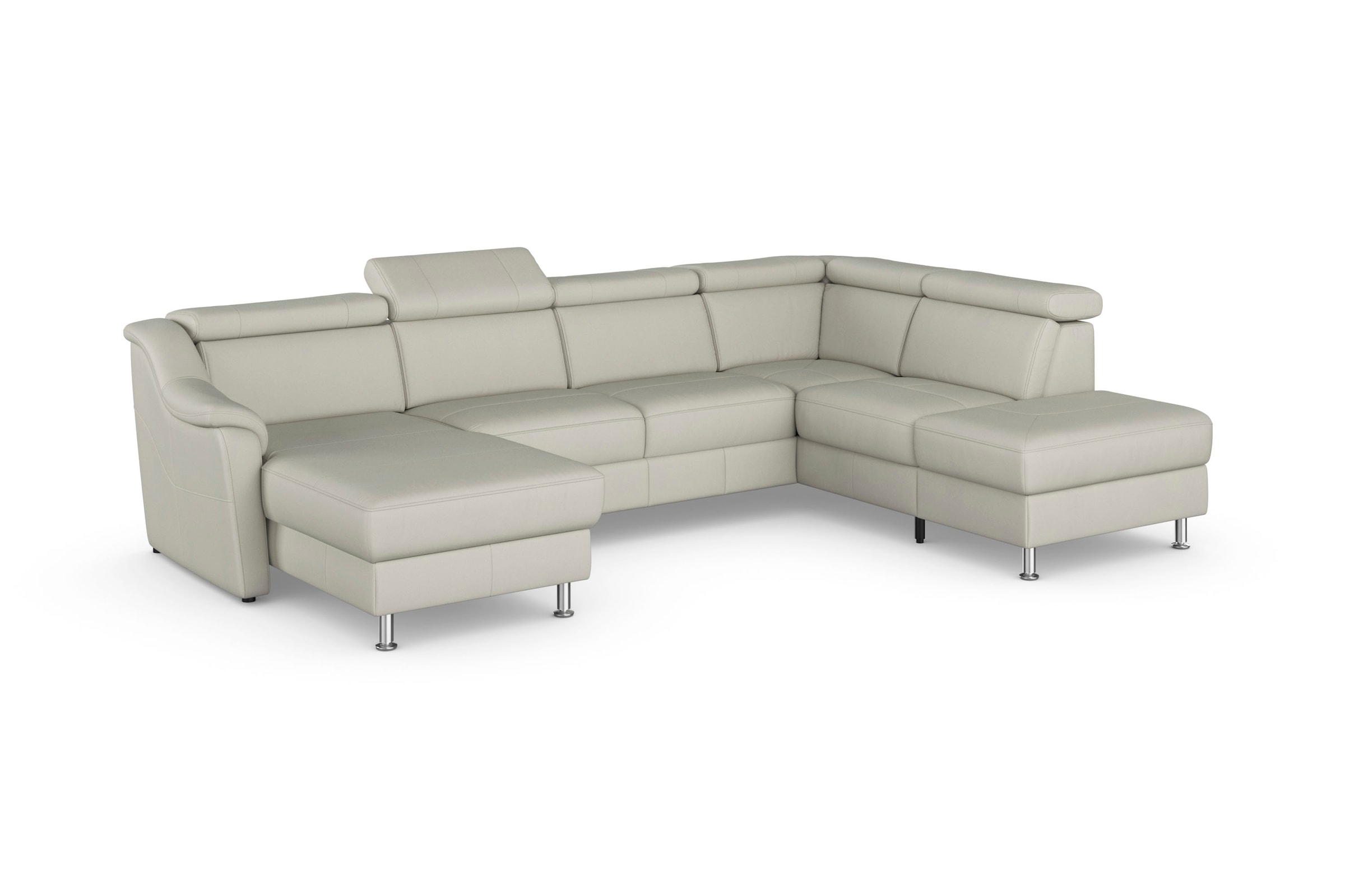 sit&more Wohnlandschaft »Freetown U-Form«, Kopfteilverstellung und Federkern, wahlweise mit Bettfunktion