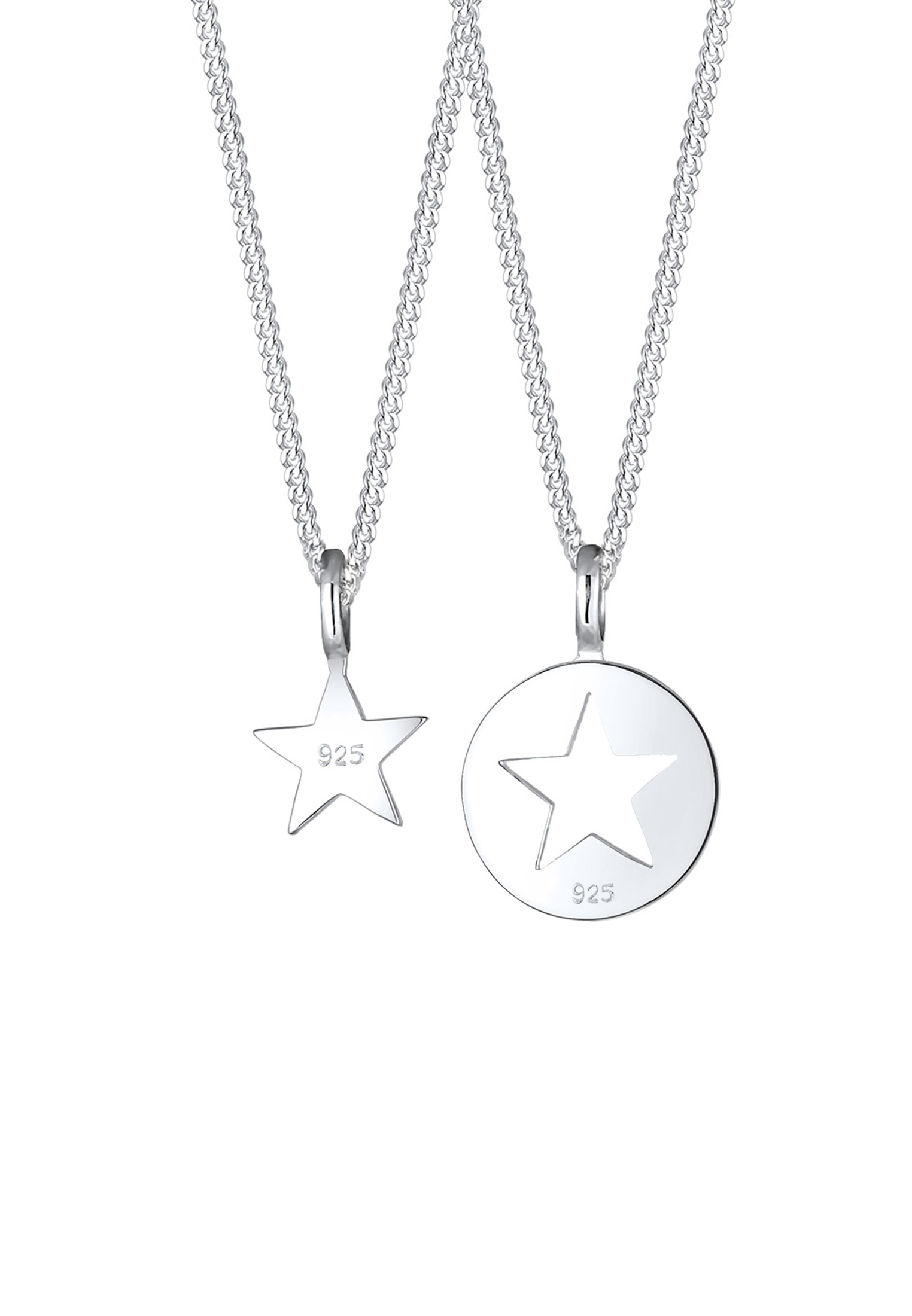 Elli Ketten-Set »Halskette Mutter Tochter Stern Anhänger 925 Sterling Silver«
