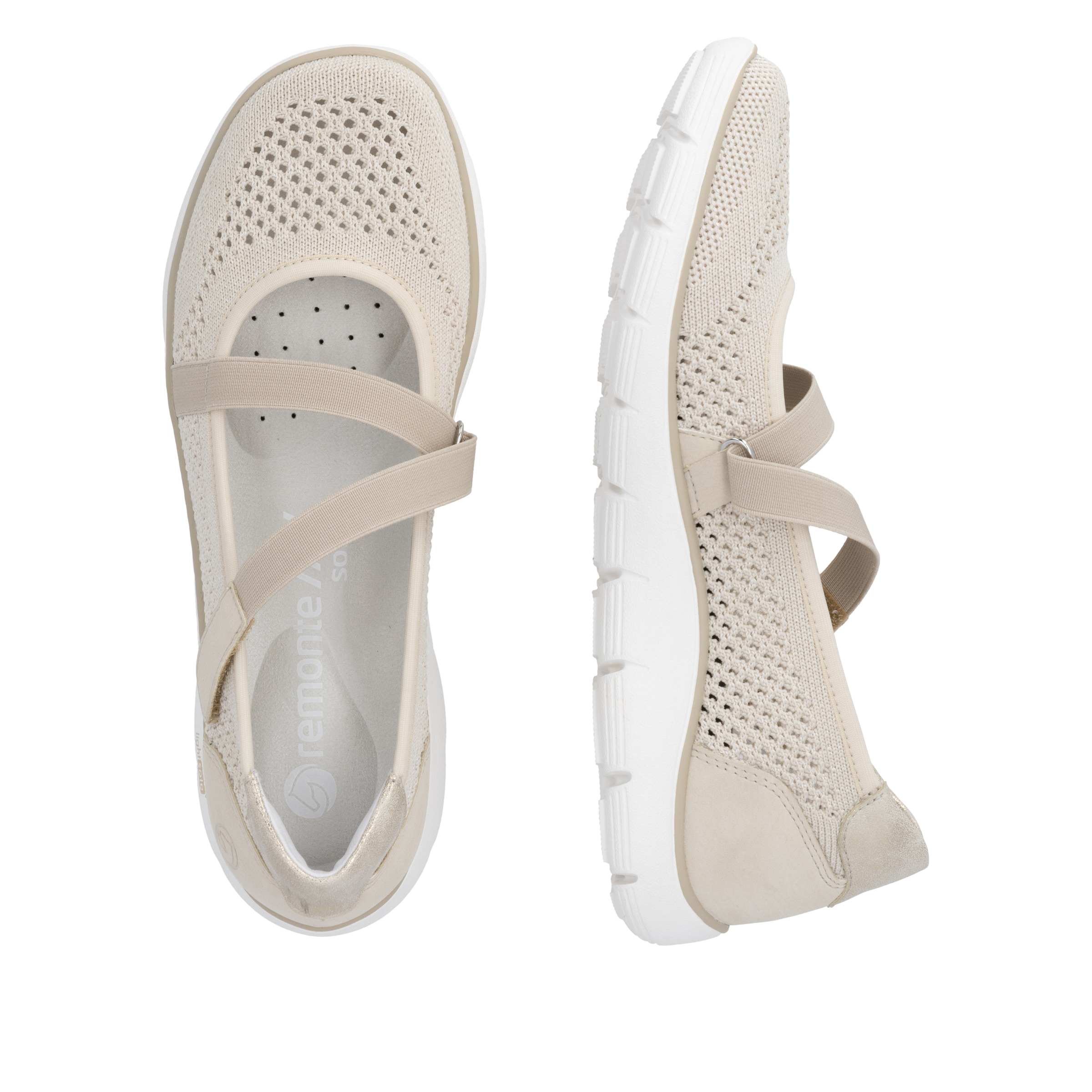 Remonte Riemchenballerina  Klettschuh, Slipper mit Lite´n Soft-Ausstattung