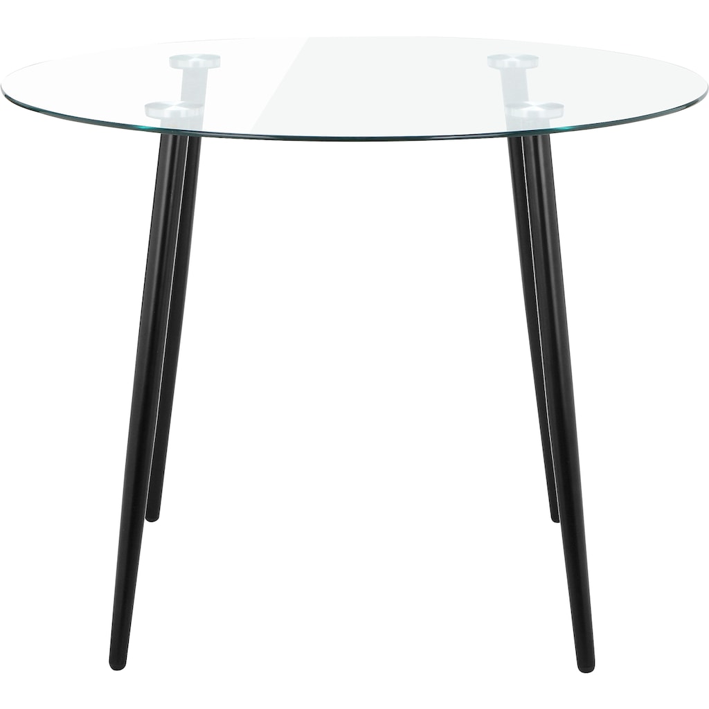 INOSIGN Glastisch »Danny«, runder Esstisch mit einem Ø von 100 cm