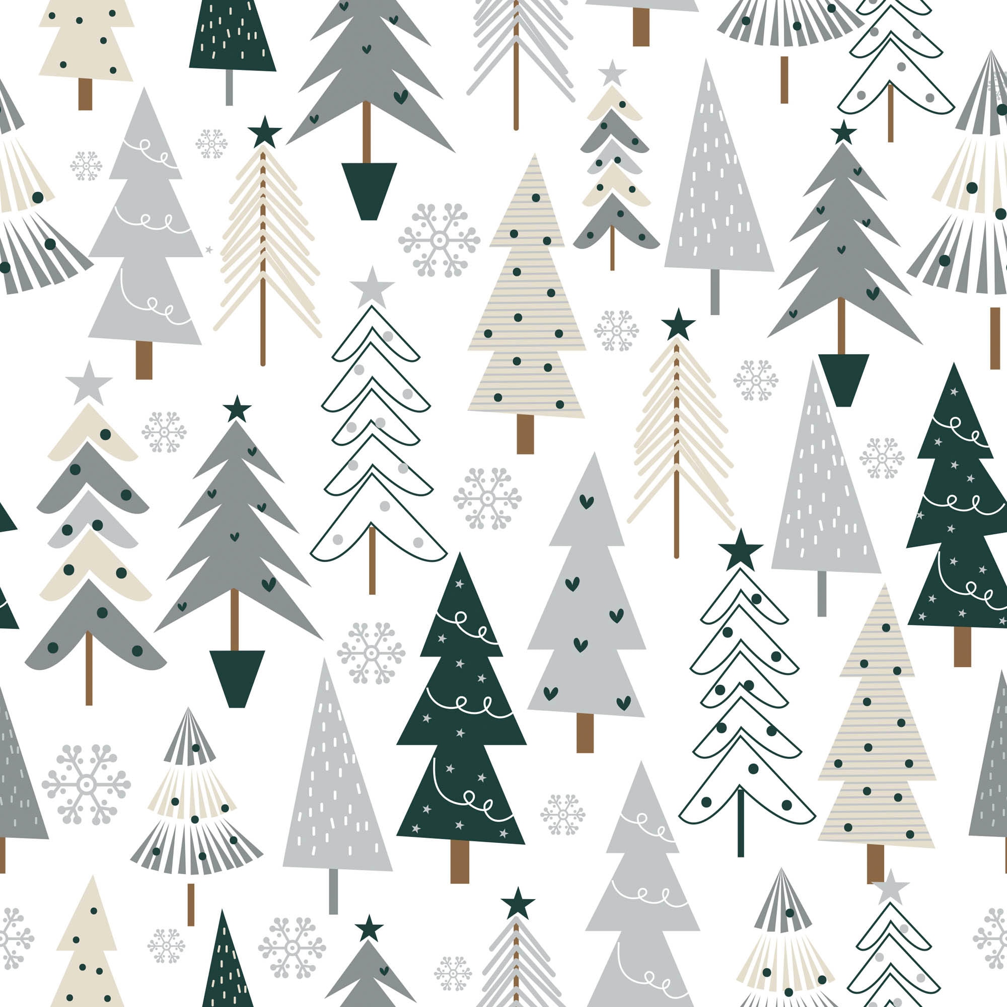 queence Dekokissen »Diddle«, Kissenhülle,Weißer Hintergrund,Tannenbäume,Weihnachten,Festlich