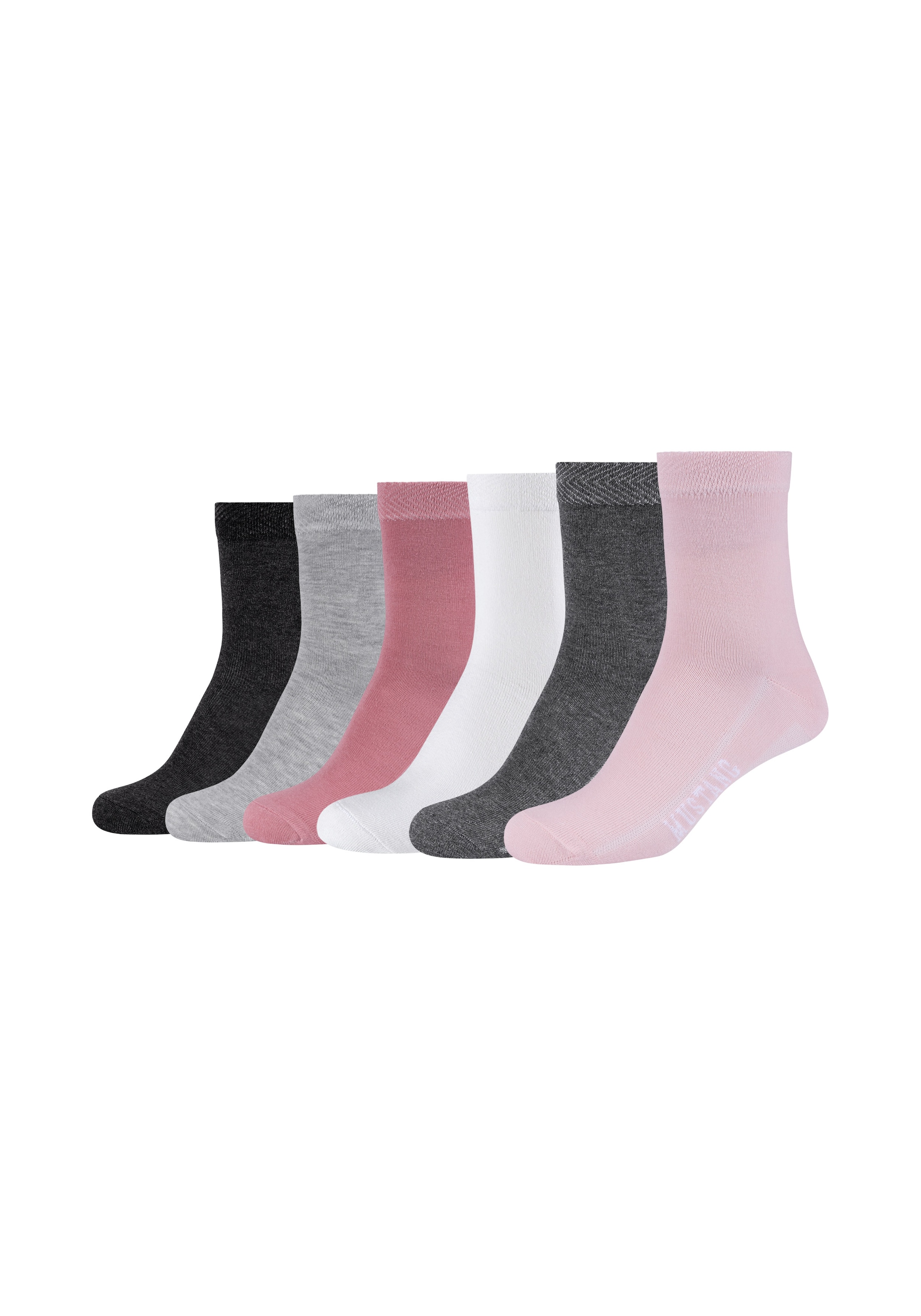 MUSTANG Socken 6 Paar tlg. mit verstärktem Fersen- und Zehenbereich