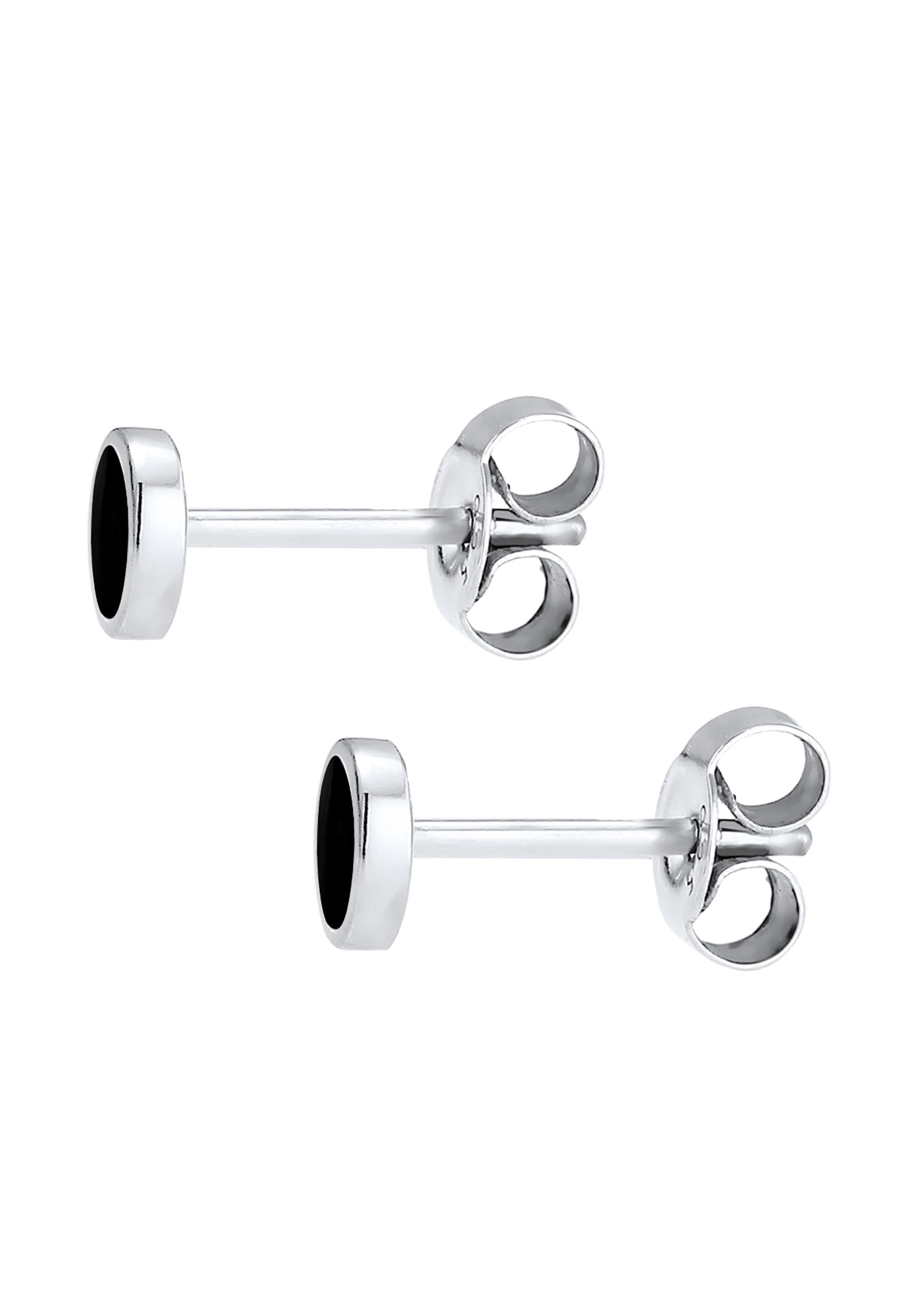 Elli Paar Ohrstecker »Ohrringe Kreis Geo Rund Basic Emaille 925 Silber«