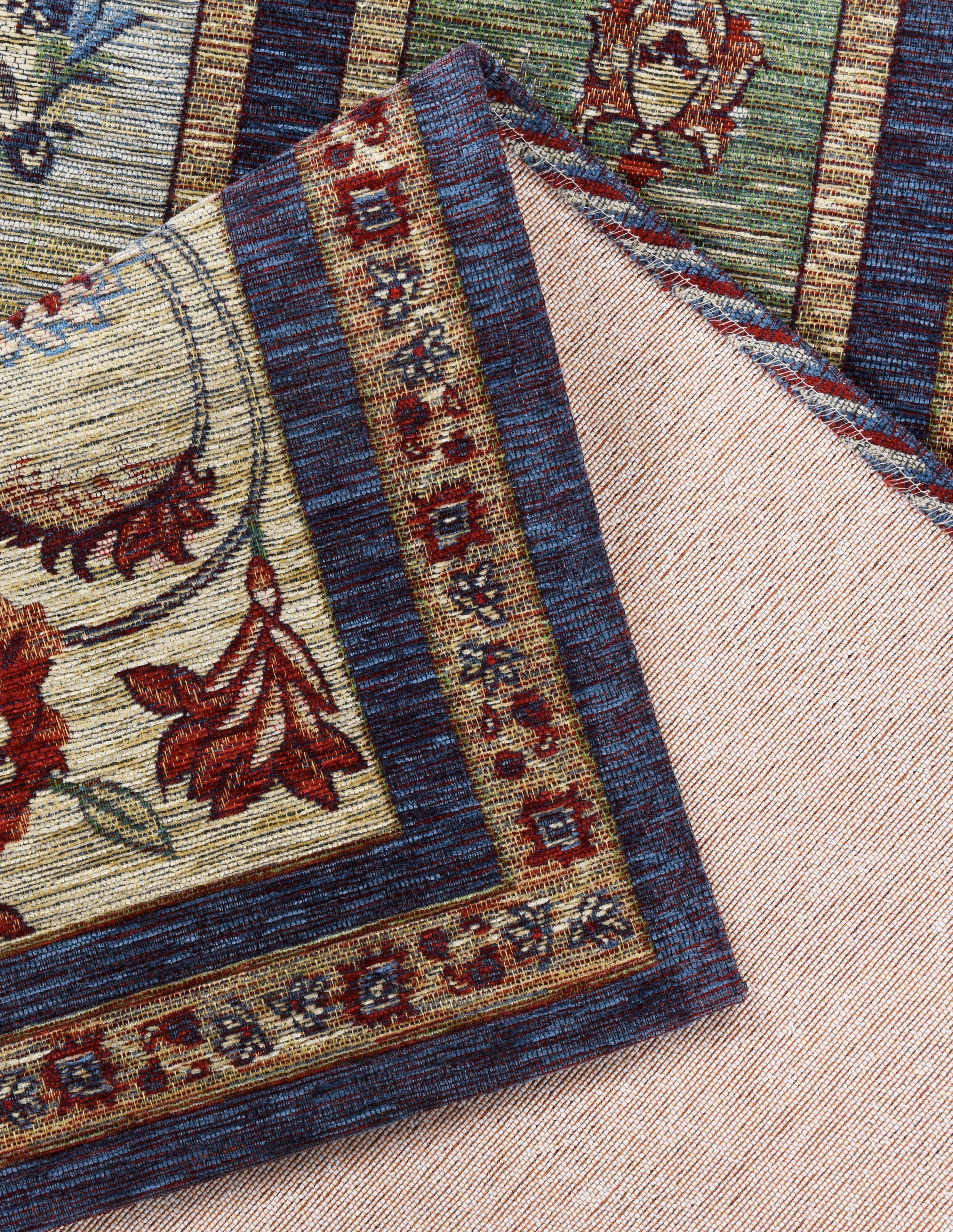 THEKO Teppich »Carlucci« rechteckig 5 mm Höhe florales Muster, mit Bordüre, Wohnzimmer