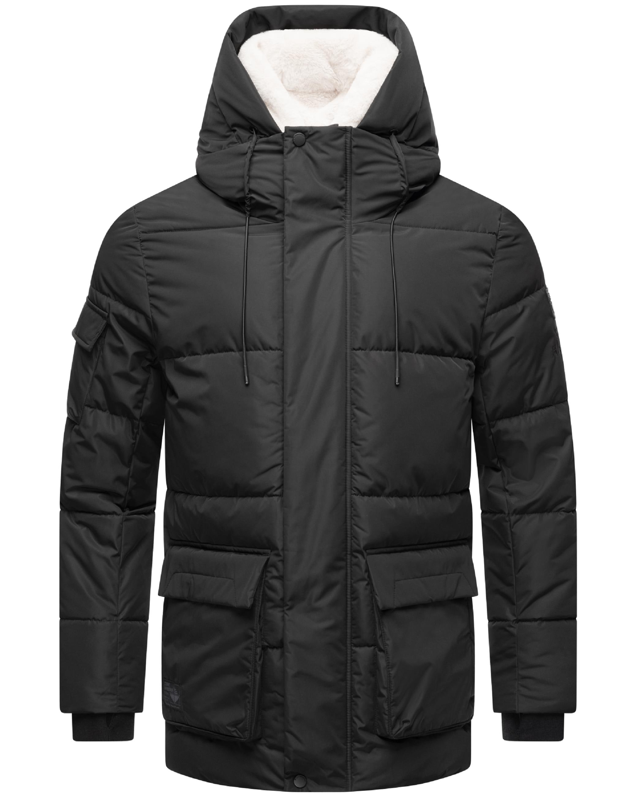 Stone Harbour Winterjacke »Winterjacke Lauroo XX«, mit Kapuze, urbane Herren Steppjacke mit kuscheligem Kunstpelz-Kragen