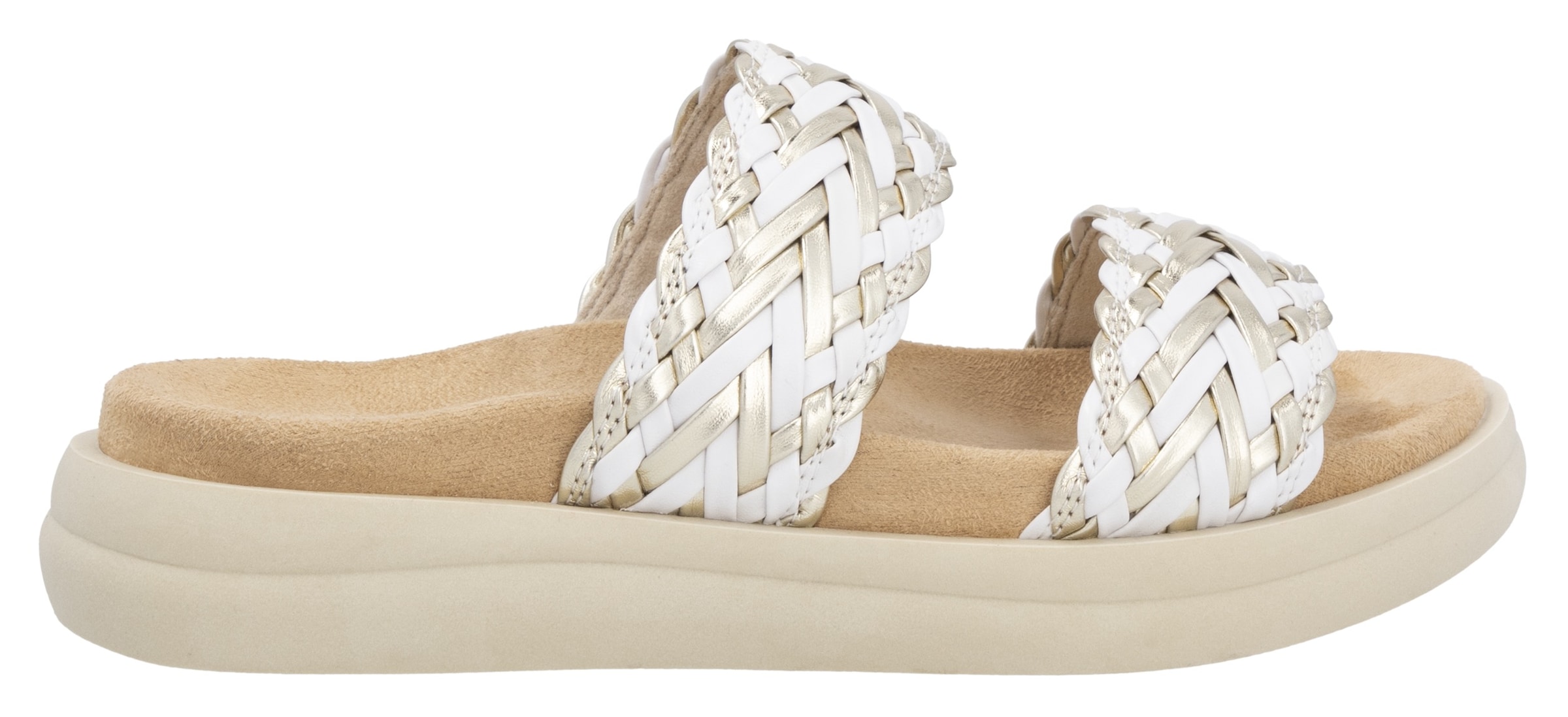 Remonte Pantolette, Plateau, Bequemschuh, Sommerschuh mit Riemchen in Flechtoptik