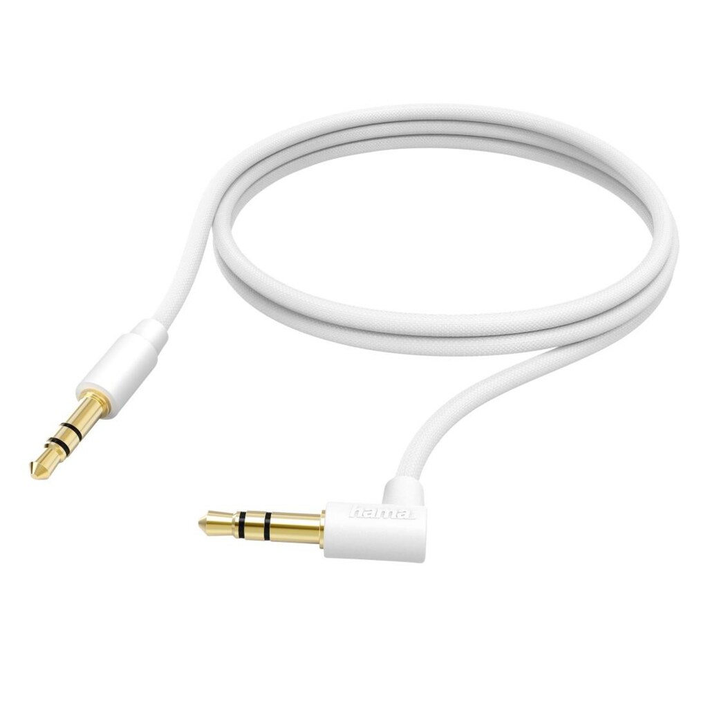 Hama Audio-Kabel »Verbindungskabel, 3,5-mm-Klinken-Stecker, 1,0 m, Weiß Klinkenkabel«, 3,5-mm-Klinke, 100 cm