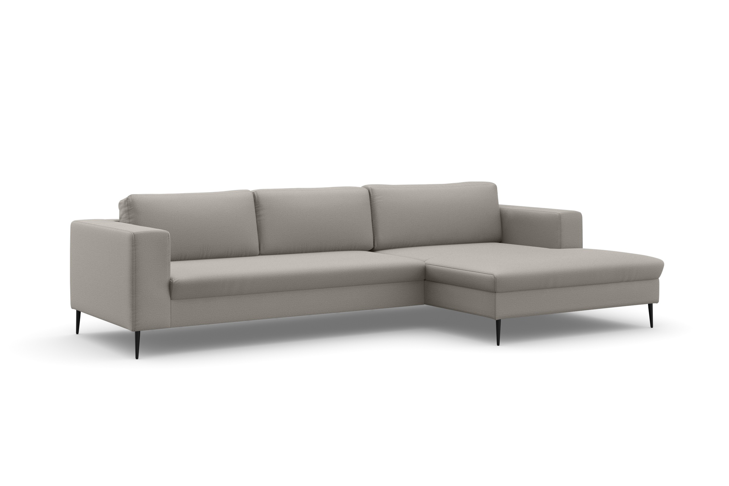 DOMO collection Ecksofa »Modica, zeitlos und elegant, L-Form«, moderne Optik mit extrabreiter Recamiere, auch in Cord