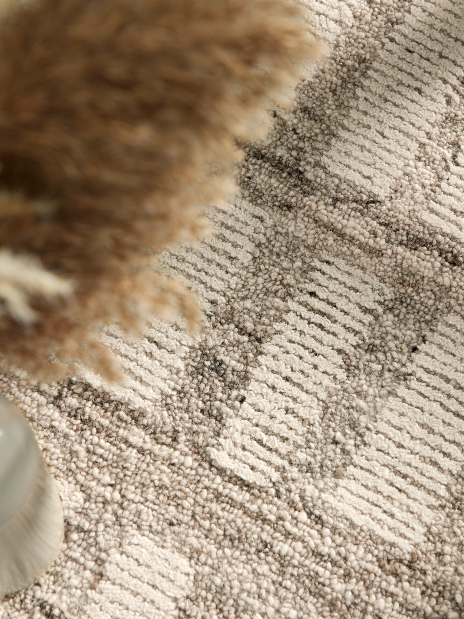 vikosa Wollteppich »Linara« rechteckig 15 mm Höhe Handgemacht, Grafisch, Streifen, Natur, Wolle, Wohnzimmer,Schlafzimmer