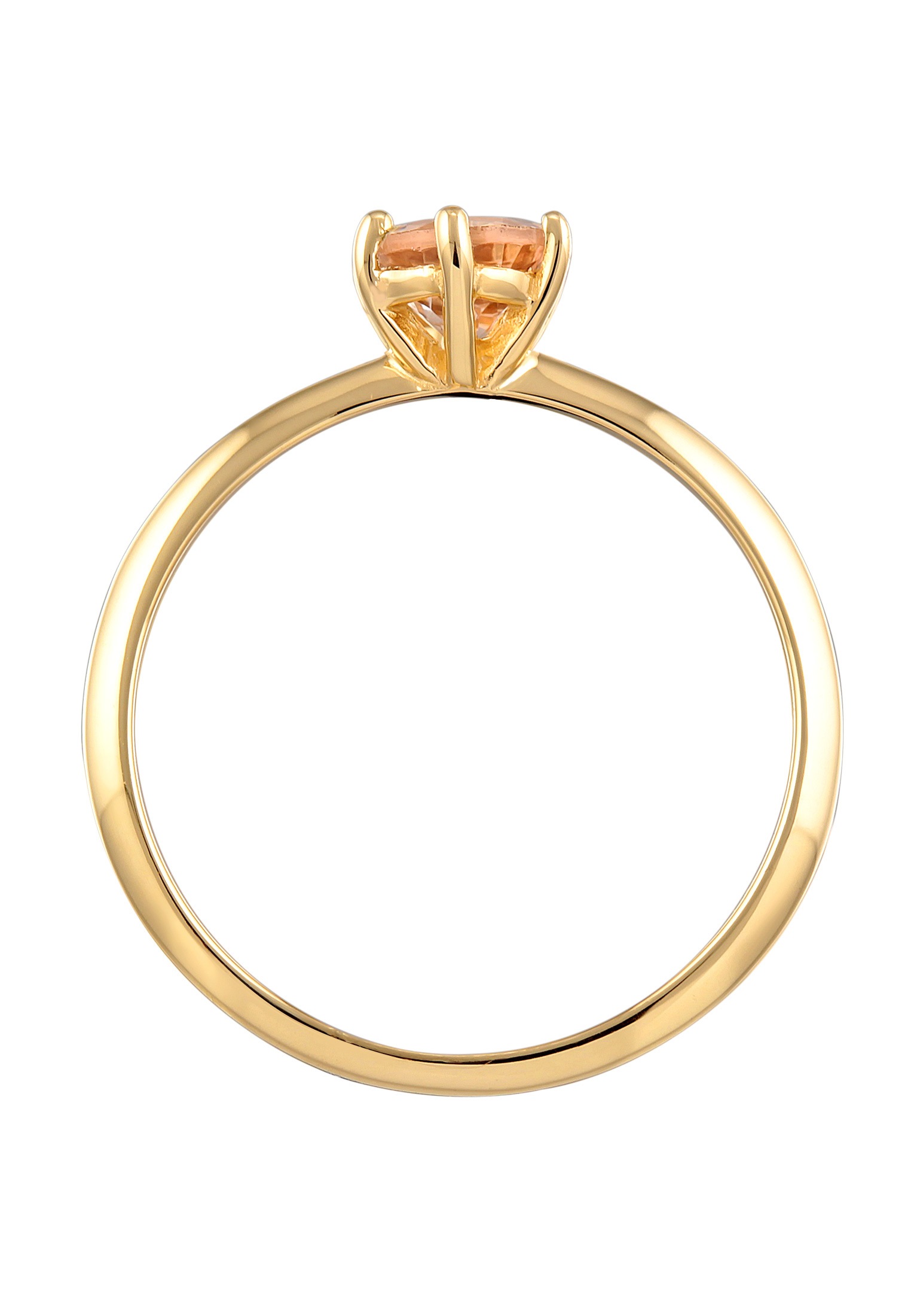 Elli Premium Silberring »Ring Morganit Solitär Verlobungsring 585 Gelbgold«