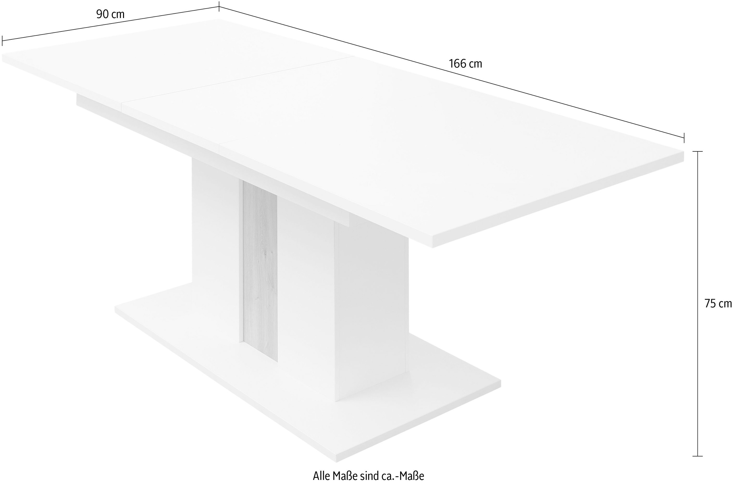 Innostyle Esstisch »Memphis Esstisch,160-210x75x90cm (B/H/T)«, (1 St.), Auszieh-Funktion