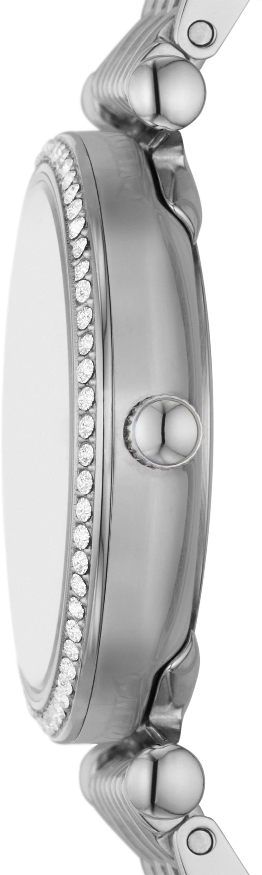 Fossil Quarzuhr »CARLIE MINI«, (Set, 2 tlg., mit Armband), Armbanduhr, Damenuhr, ideal auch als Geschenk, Edelstahlarmband