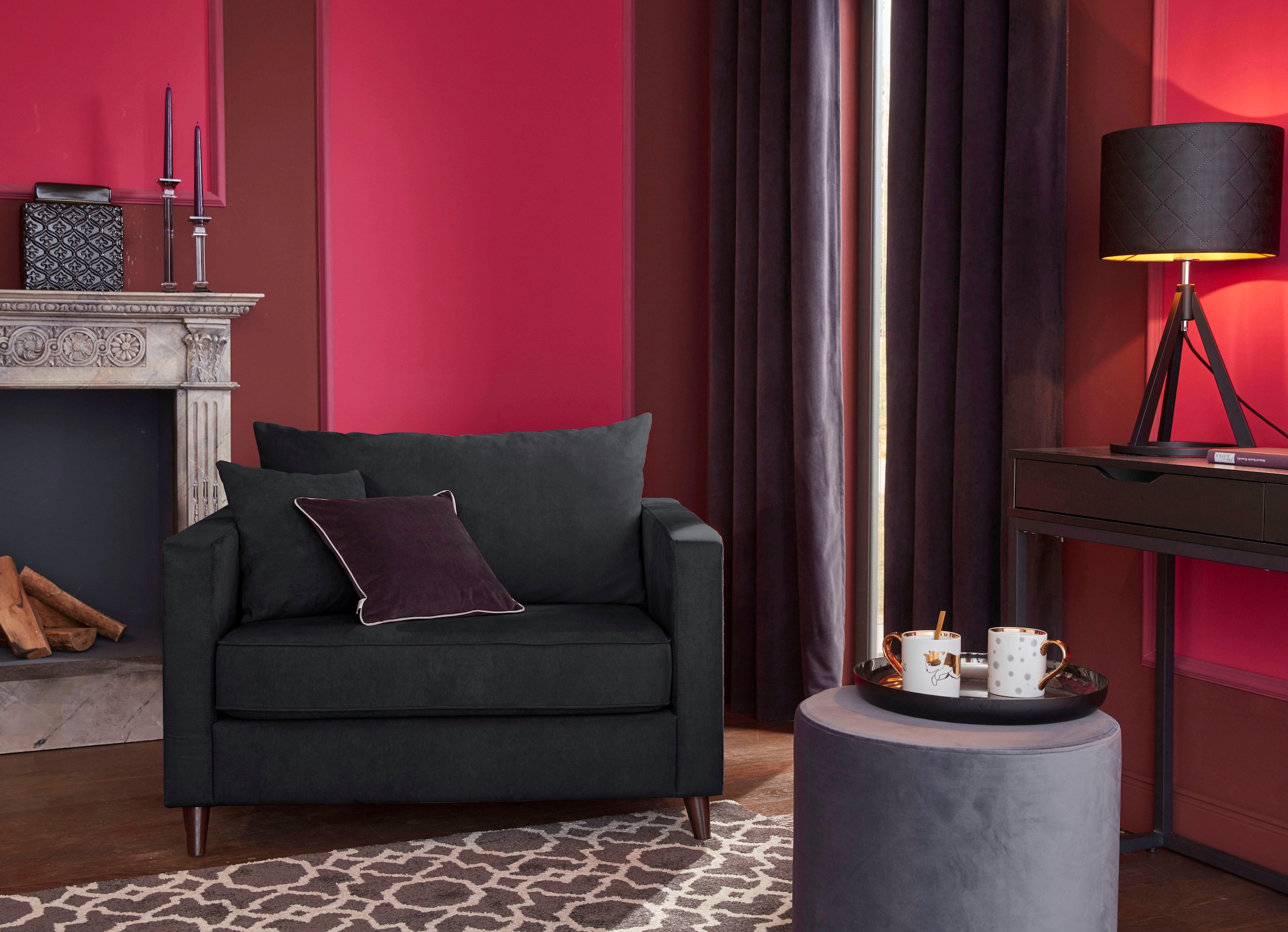 Home affaire Loveseat »Renesse« lose Kissen, Keder an Sitzkissen