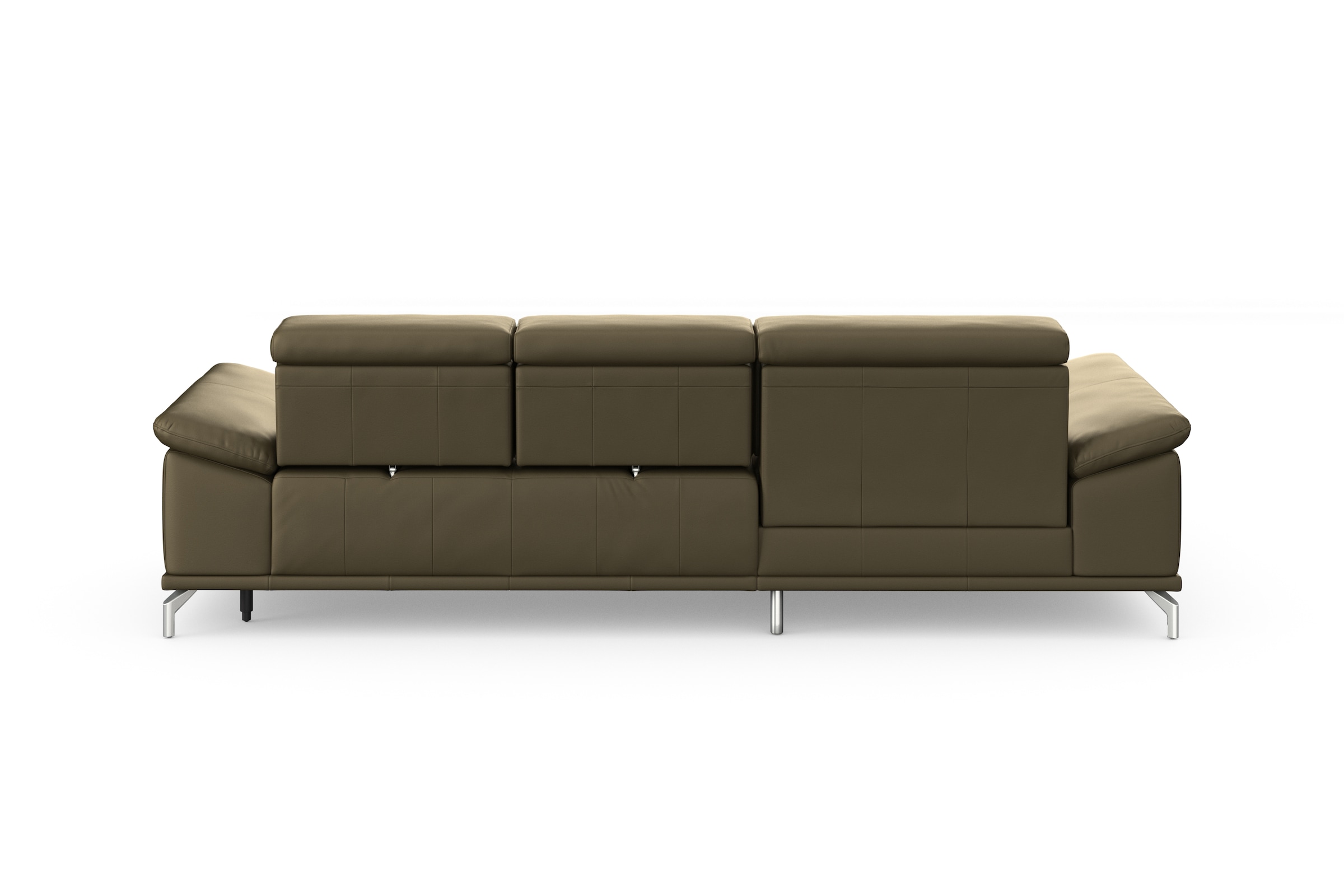 sit&more Ecksofa »Cabrio L-Form, mit Sitztiefenverstellung, Arm- und Kopfteilverstellung«, 2 Nierenkissen, Federkern, optional Bettfunktion und Stauraum