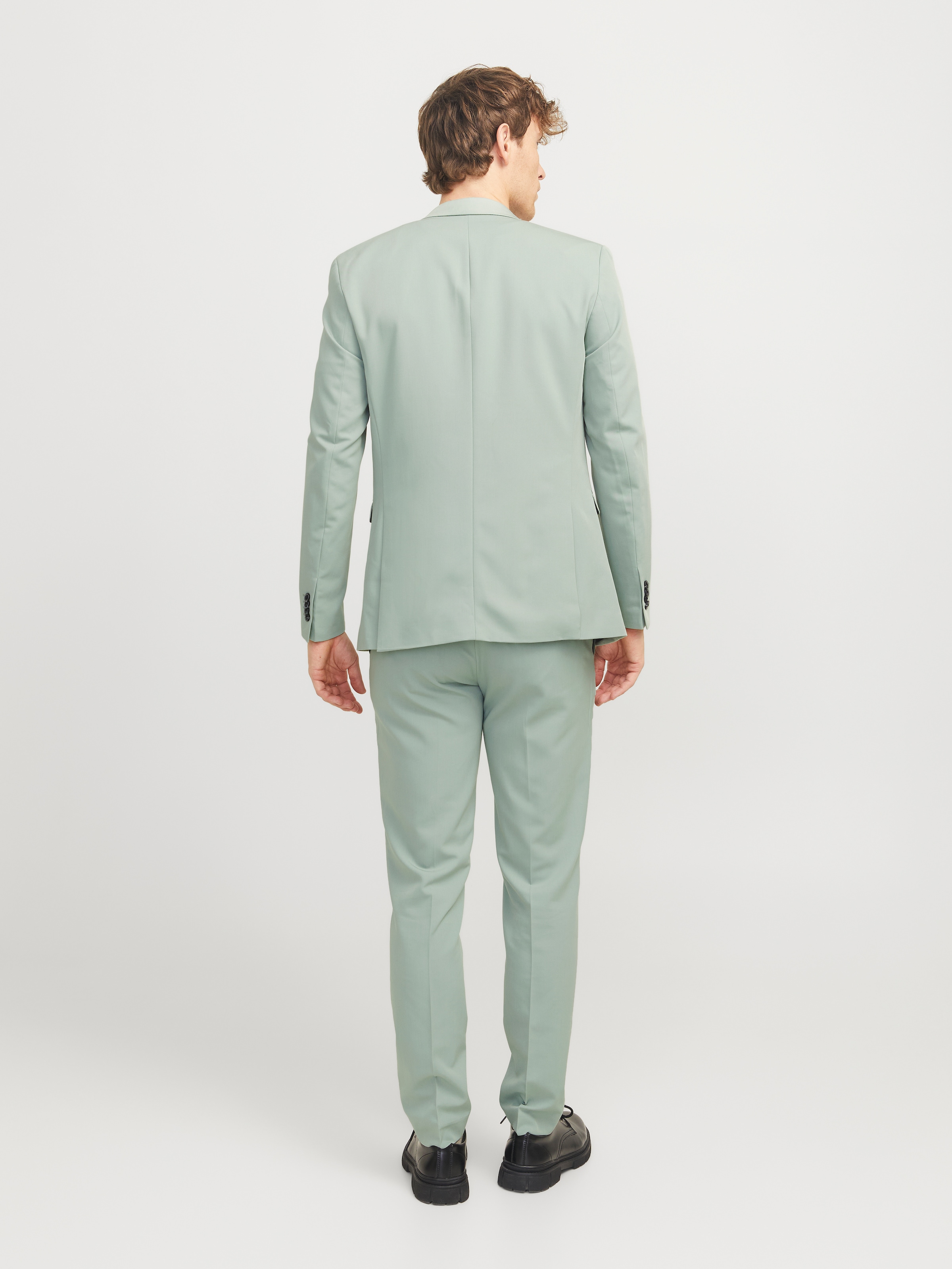 Jack & Jones Anzug »JPRFRANCO  Extra schmal, pflegeleicht, stilvoll mit fallendem Revers« slim fit Materialmix aus Polyester, Viskose und Elasthan

