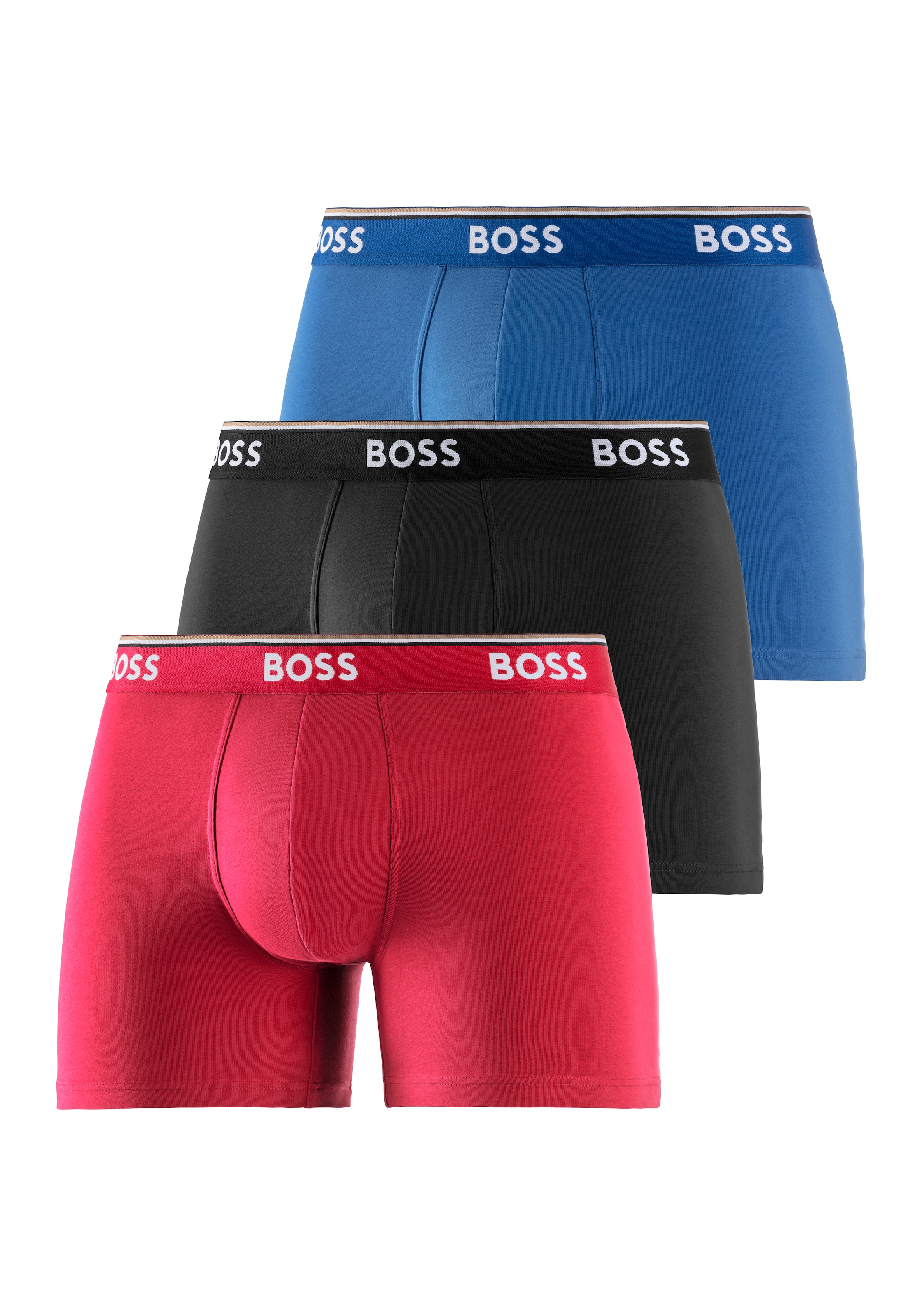 BOSS Boxer »Boxer 3 PACK« mit farblich passendem Webbund