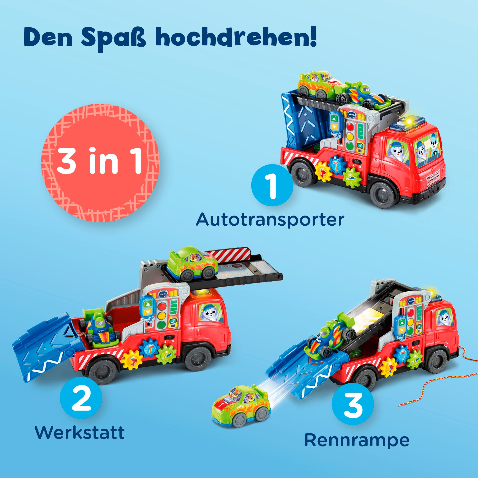 Vtech® Spielzeug-Transporter »Babys Autotransporter« mit Licht und Sound
