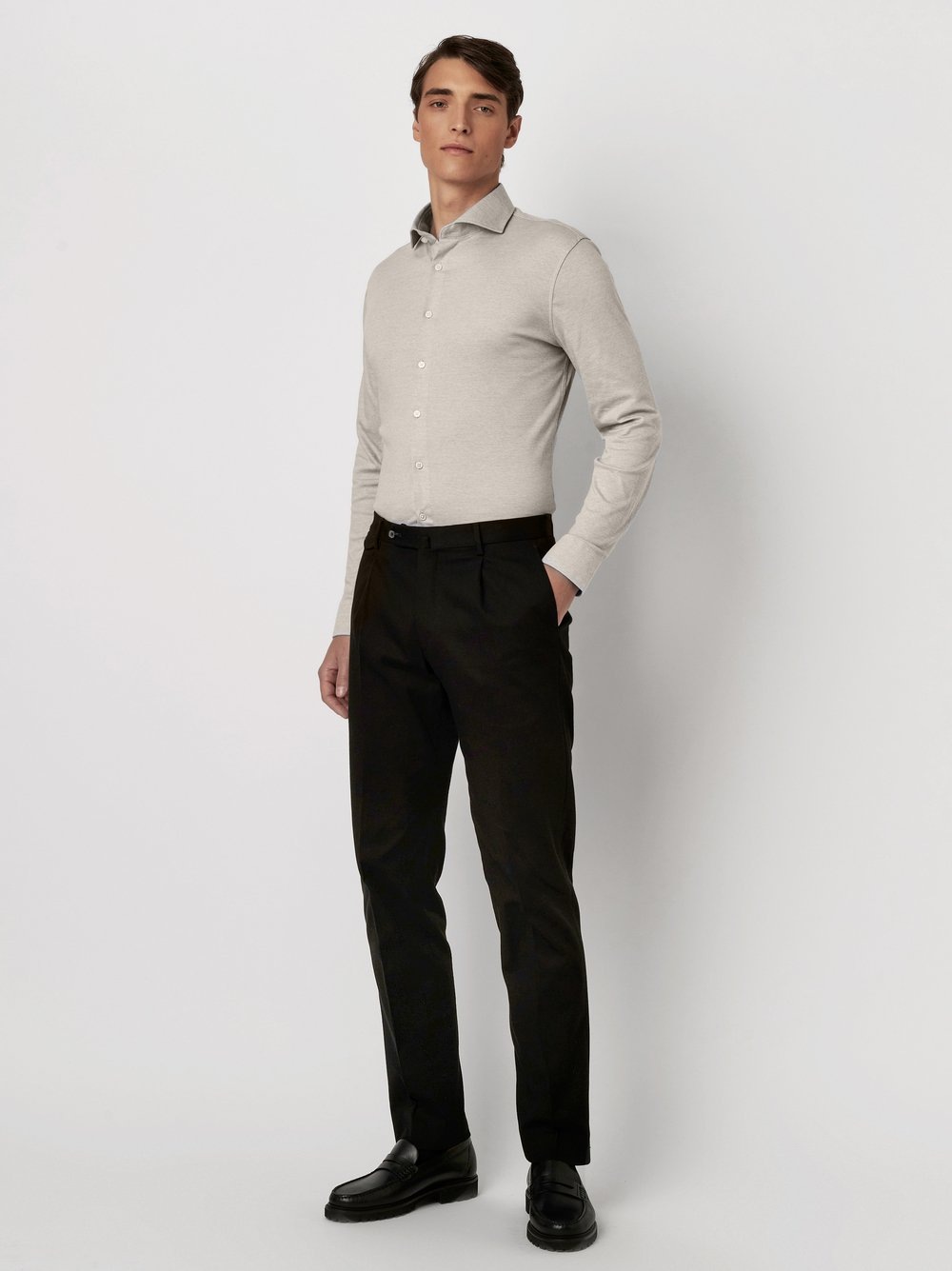 DESOTO Langarmhemd »Jerseyhemd Essential Hai langarm« Flexibler Stretch