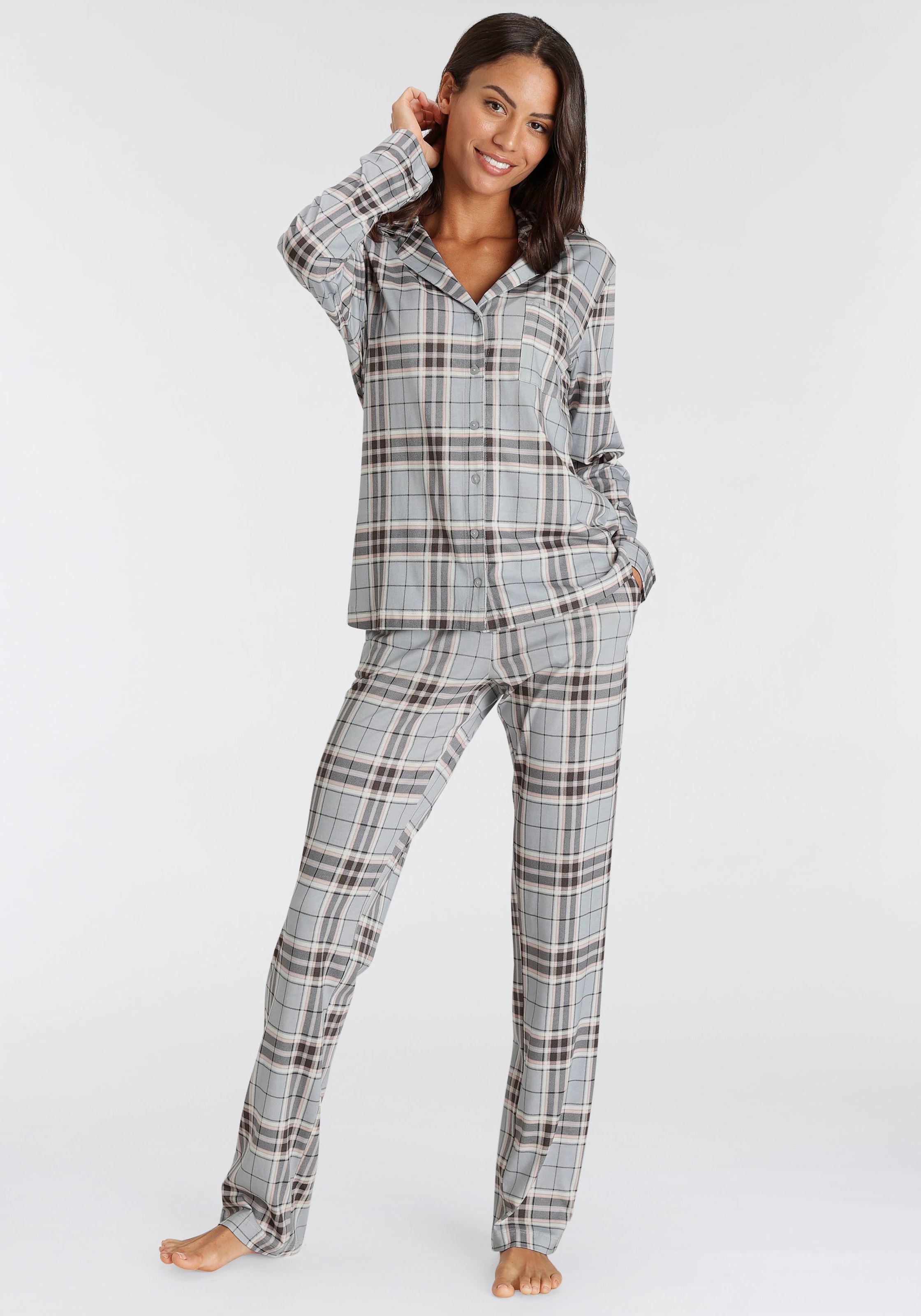 Pyjama, | schönem Muster UNIVERSAL kaufen (2 tlg.), s.Oliver mit
