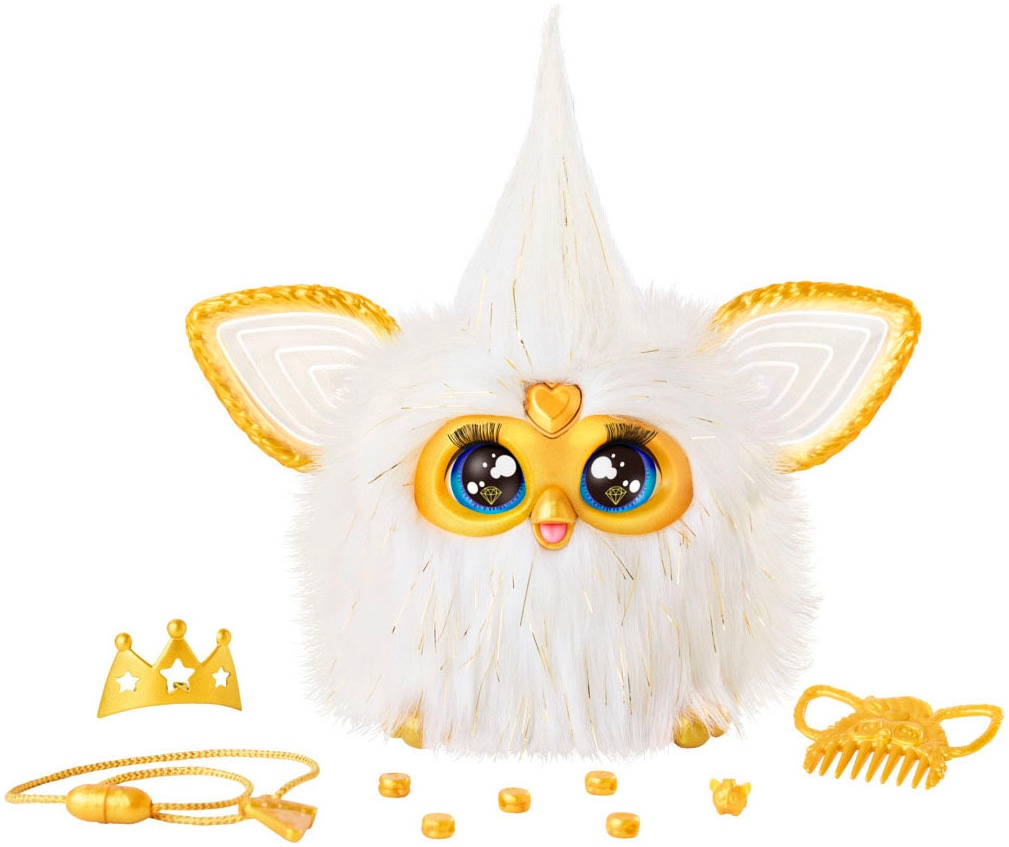 Hasbro Plüschfigur »Furby Gold Glam interaktives Spielzeug« mit Licht- und Soundeffet