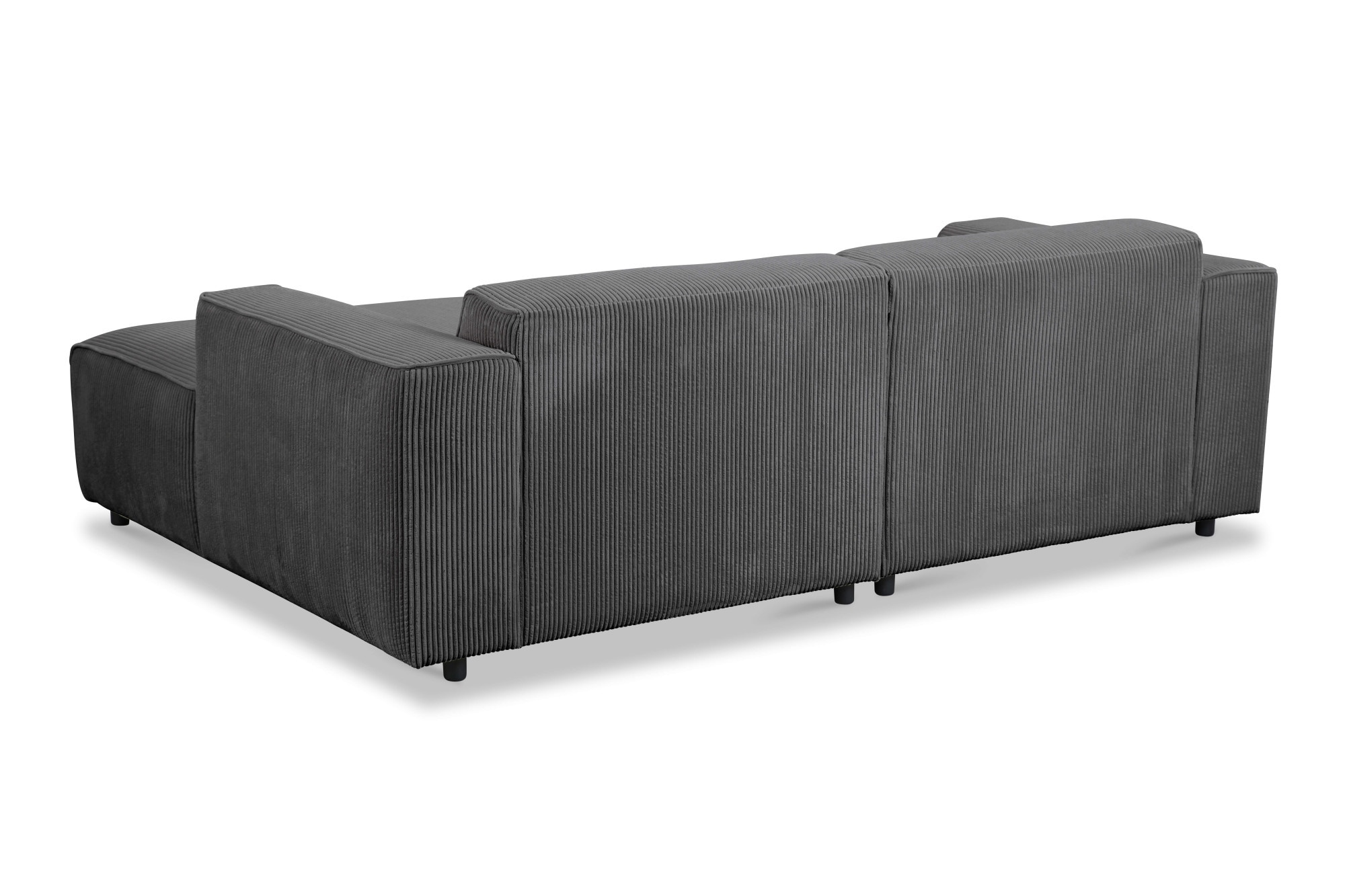 andas Ecksofa »Noord mit Kedernaht, Breite 234 cm«, Cord, Struktur, Webstoff, mit Wellenunterfederung, Massivholzrahmen