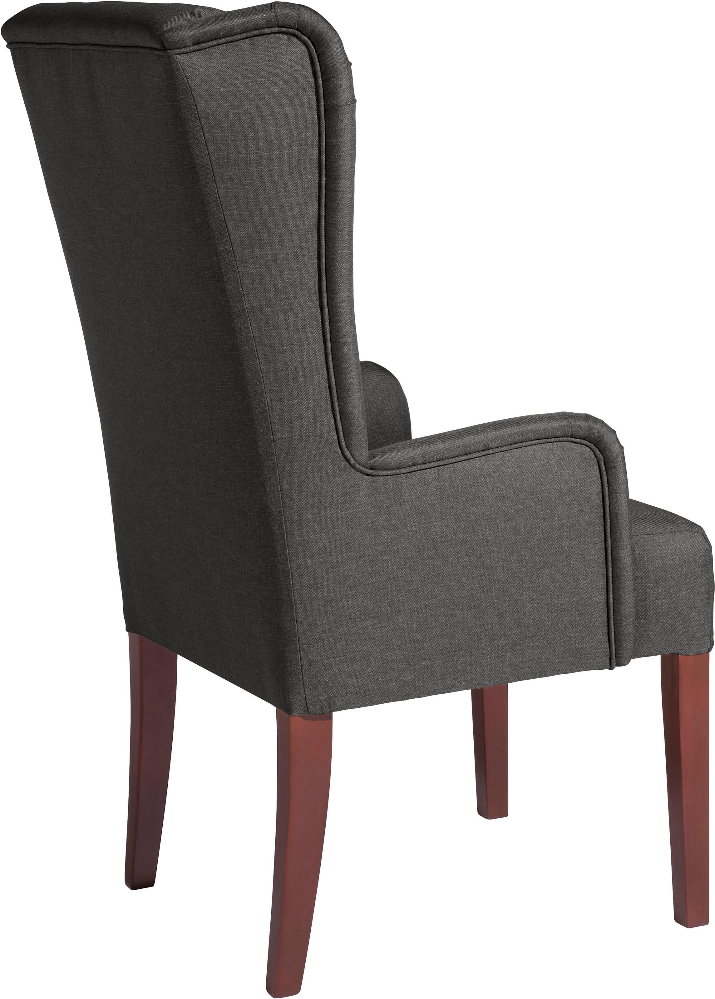 Max Winzer® Polsterstuhl »GOURMET, bequemer Ohrenstuhl, Esszimmerstuhl in tollen Farben«, Strukturwebstoff 16523, von Sternekoch Alexander Herrmann, mit dekorativen Zierknöpfen