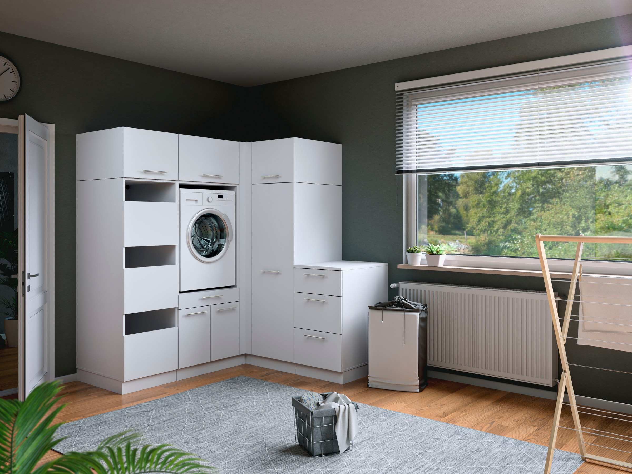 Laundreezy Mehrzweckschrank-Set »Laundreezy, 7-tlg. Mehrzweckschrank-Set B/H/T 186/200/68 cm« 7 Stk. tlg.