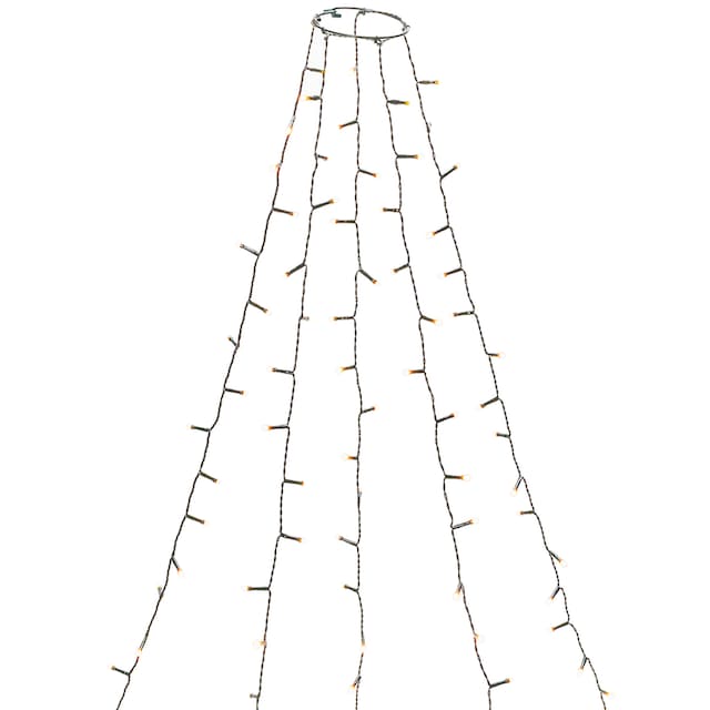 KONSTSMIDE LED-Baummantel »Weihnachtsdeko, Christbaumschmuck«, 200 St.- flammig, LED Lichterkette mit Ring Ø 8, 5 Stränge à 40 Dioden, gefrostet  online kaufen