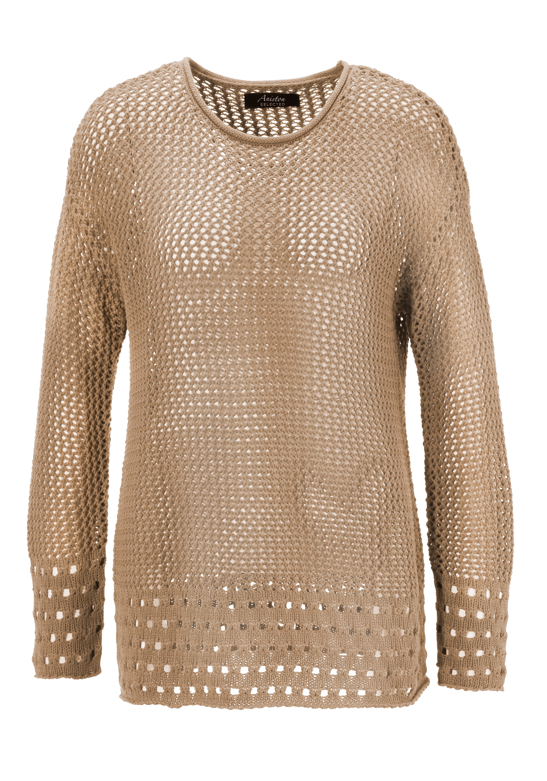 Aniston SELECTED Strickpullover, in Netzoptik