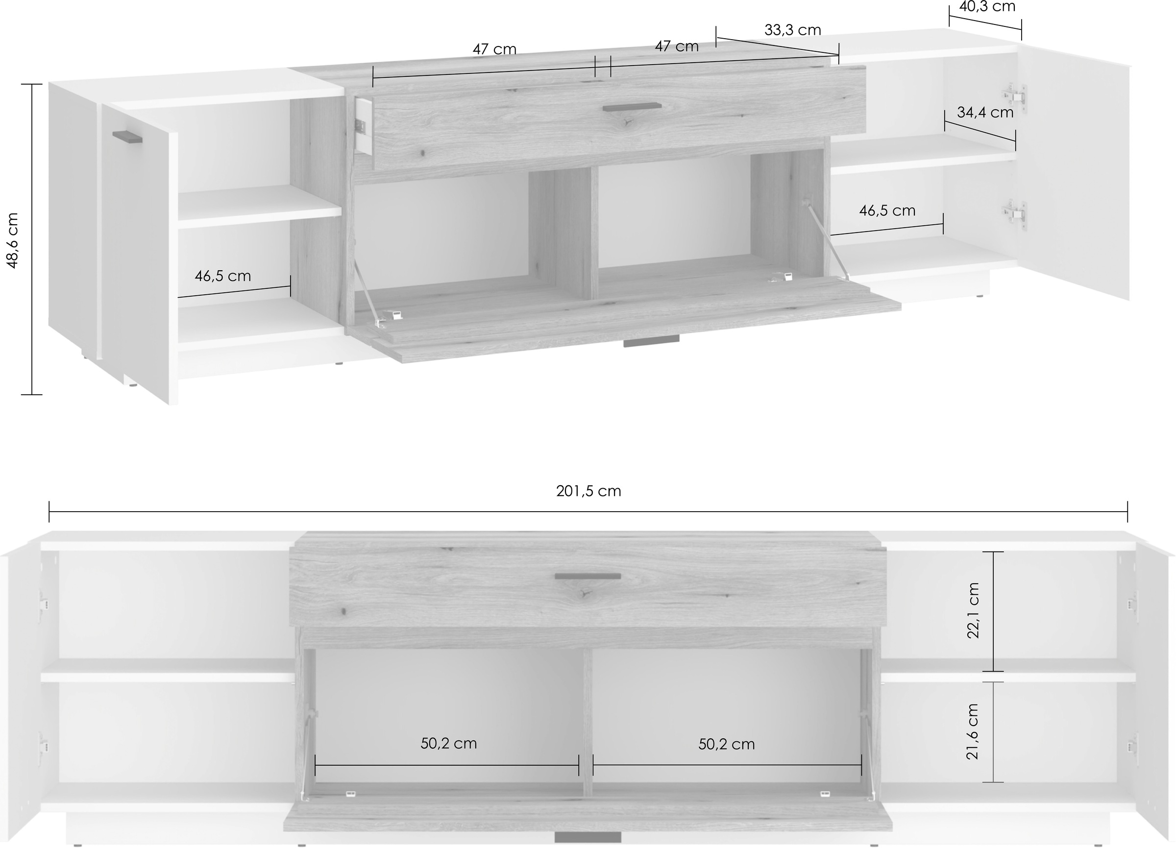 Home affaire Wohnwand »Dalano« 4 Stk. tlg.