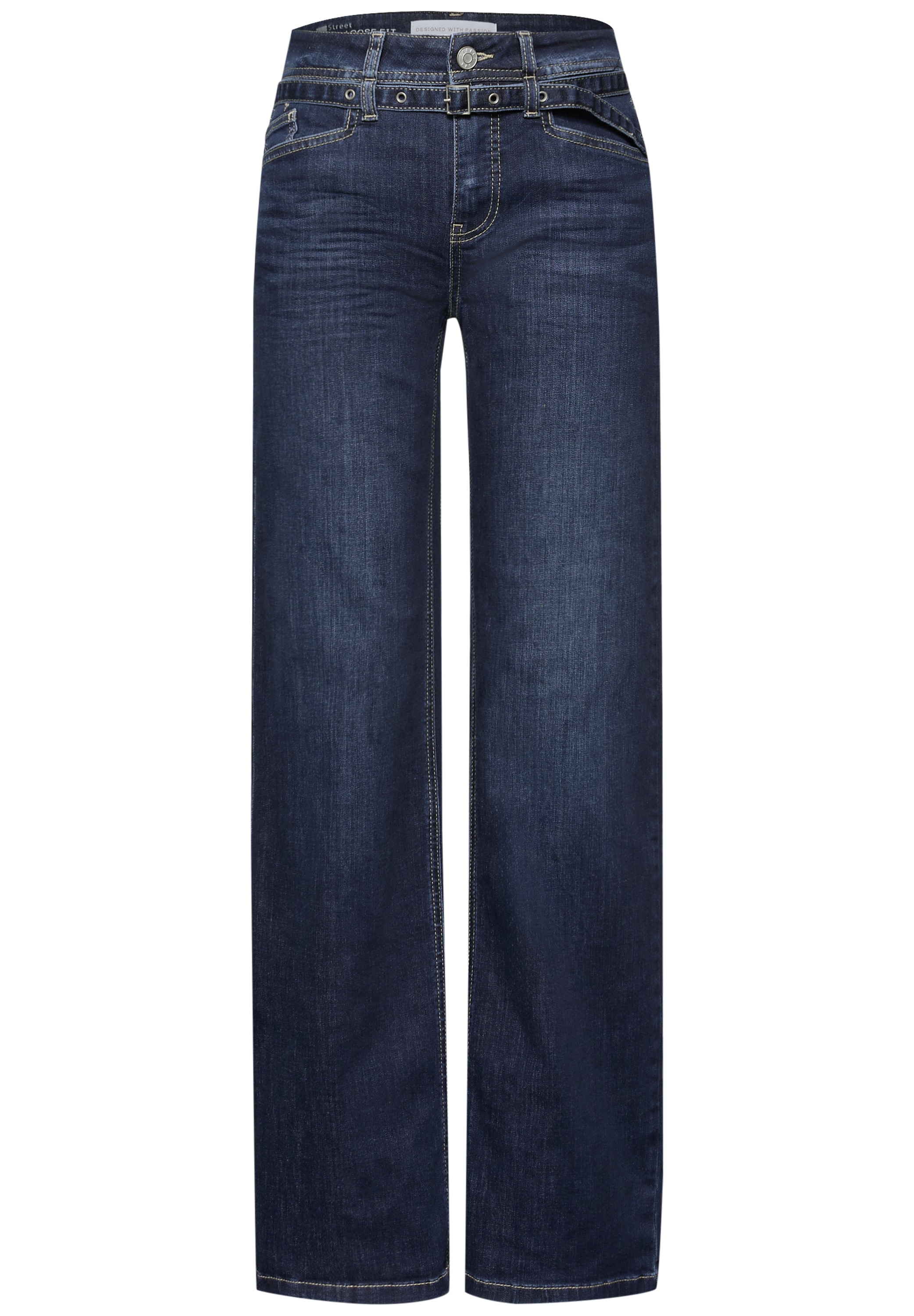 STREET ONE Weite Jeans, mit Jeans-Gürtel