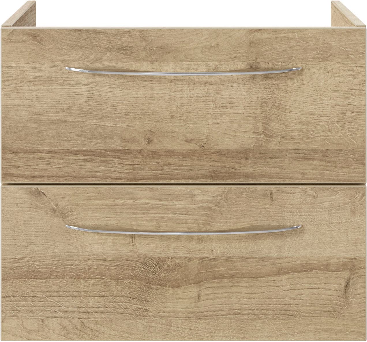 Saphir Waschtisch »Serie 4035 Keramik-Aufsatzbecken mit Unterschrank, 118 cm breit«, Waschplatz, 4 Schubladen, 1 Tür, inkl. Türdämpfer, Griff Chrom Glanz