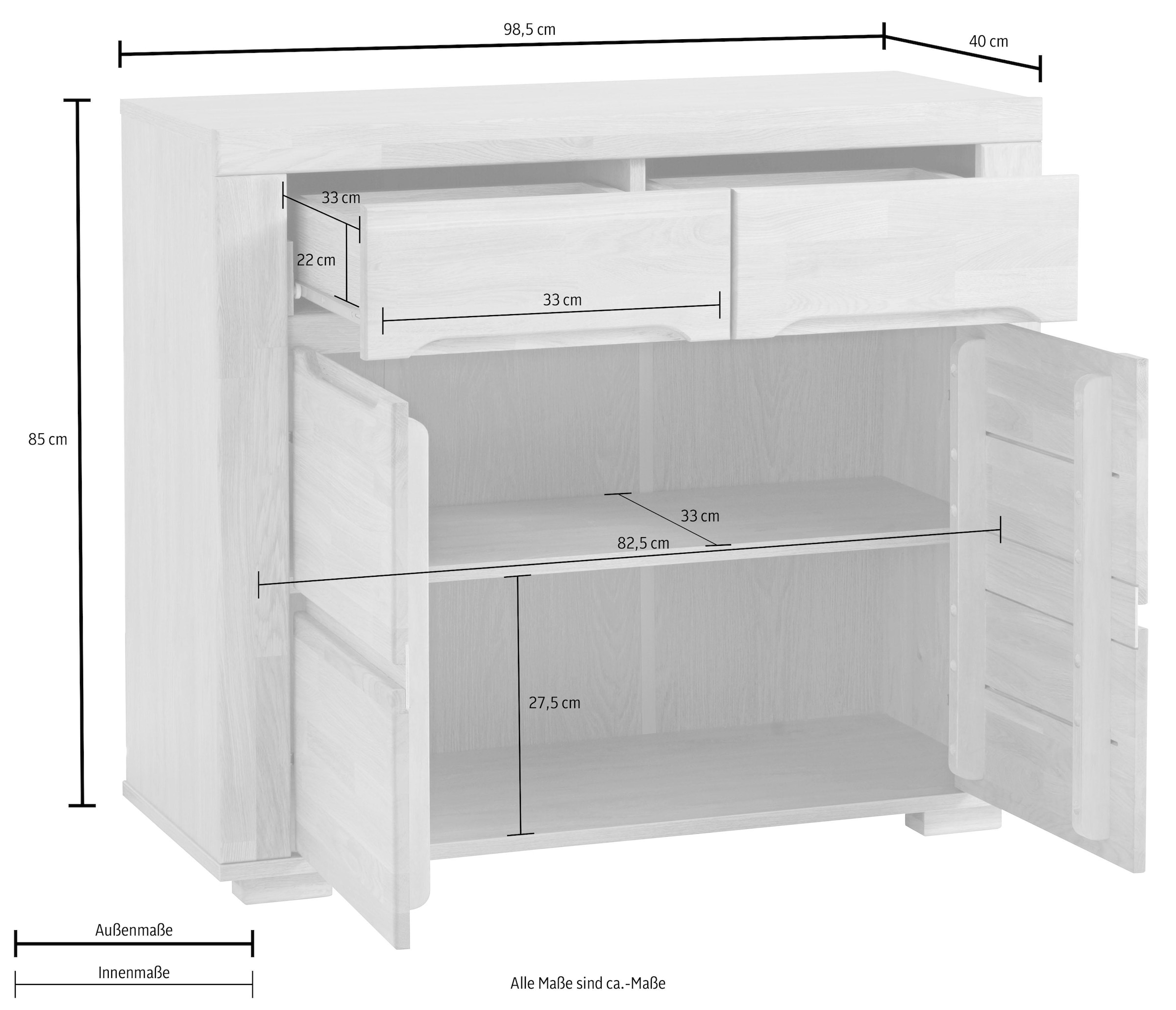 Home affaire Kommode »Denis«, Breite 98,5 cm