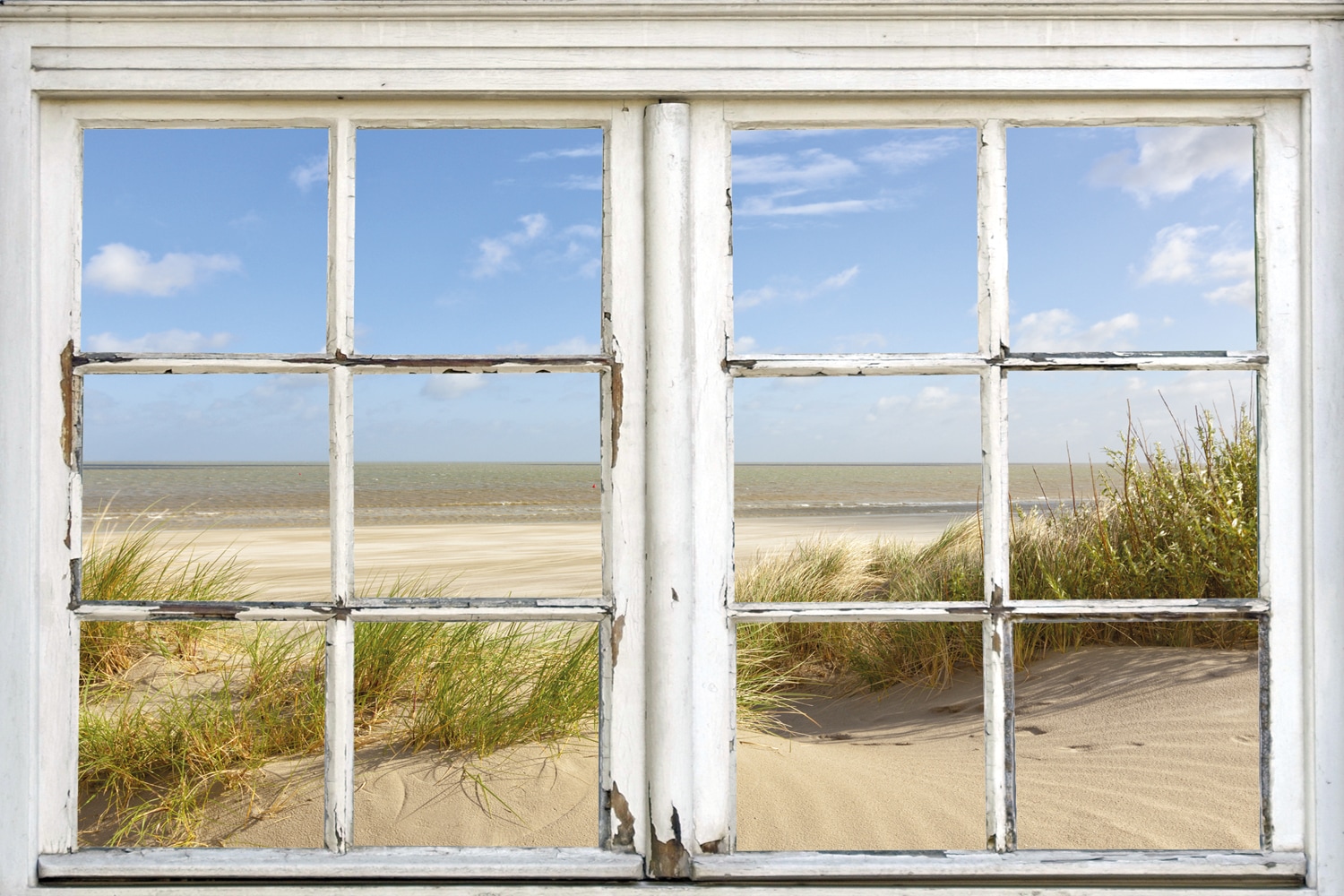 Günstiger beliebter Versandhandel queence Leinwandbild »Sylt«, Düne-Meer-Natur, (1 bei St.), Premium-Leinwandstoff online UNIVERSAL