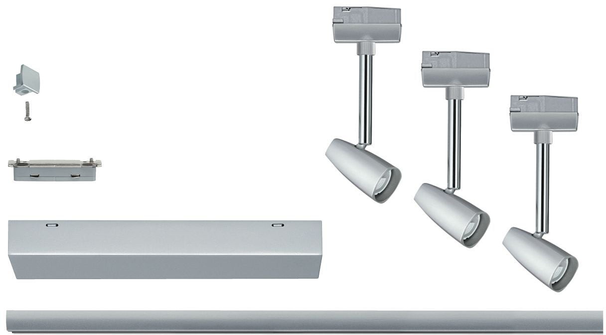 Paulmann Schienensystem-Leuchten »URail Set Barelli max 3x10W GU10 Chrom matt/Chrom«, GU10