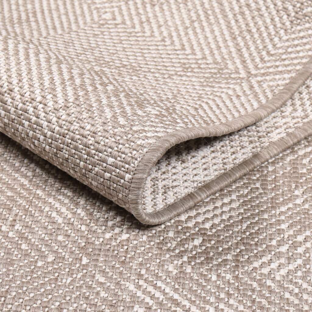 Carpet City Outdoorteppich »DUO RUG 5845«, rund, 5 mm Höhe, Wendeteppich Wetterfest In- & Outdoor, Balkon, Terrasse, Wohnzimmer