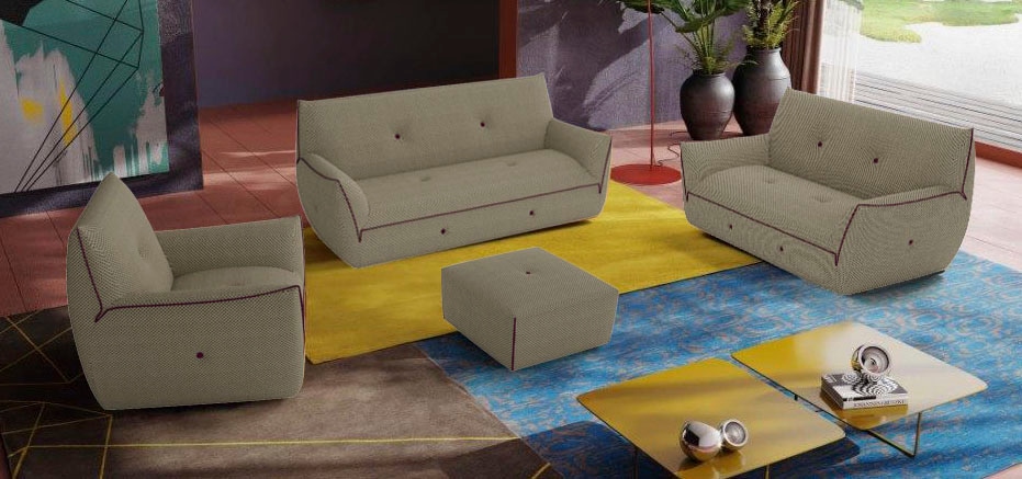 Egoitaliano Polstergarnitur »Yuki, extravagantes Design und höchster Sitzkomfort, tolle Details«, Set, bestehend aus einem 2,5- und einem 2-Sitzer, mit innovativen