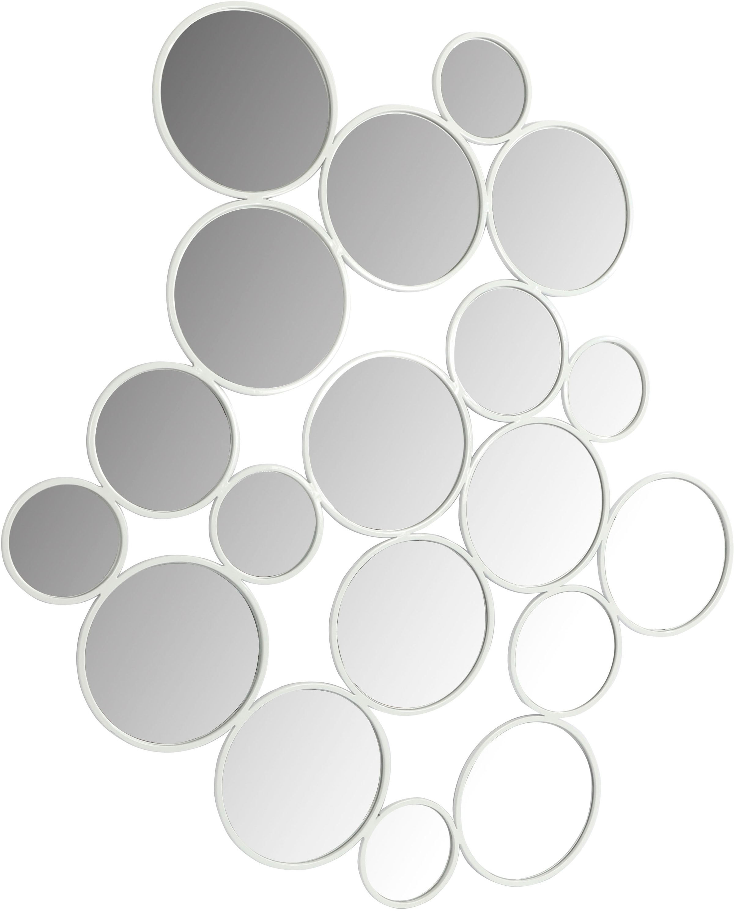 OTTO home Dekospiegel »Malisa, Wand Dekoration horizontal und vertikal hängbar, 3 Farben« großer Wandspiegel mit 19 Elementen, 121x110cm, aus Metall