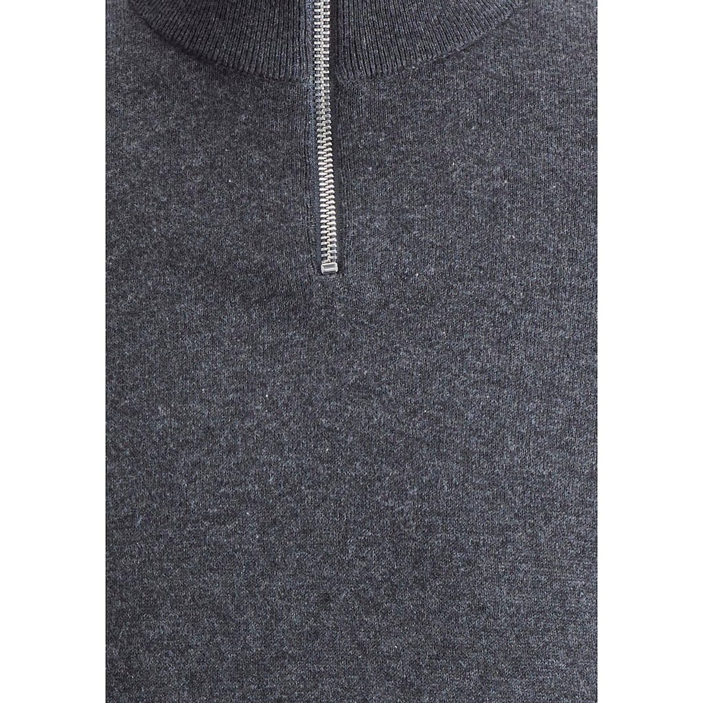 Jack & Jones Rundhalspullover »EMIL KNIT HALF ZIP«