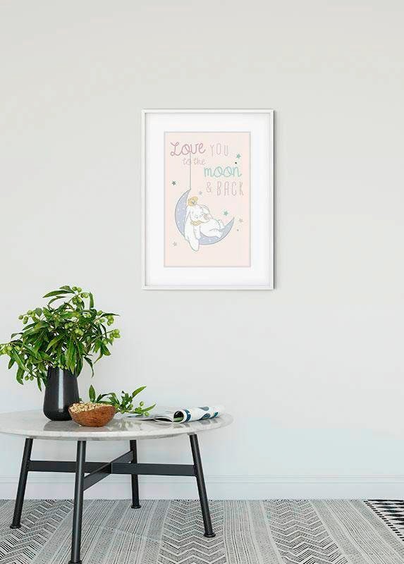 Komar Bild »Dumbo Moon«, Disney, (1 St.), Wandbild zur Dekoration im Kinderzimmer - ohne Rahmen