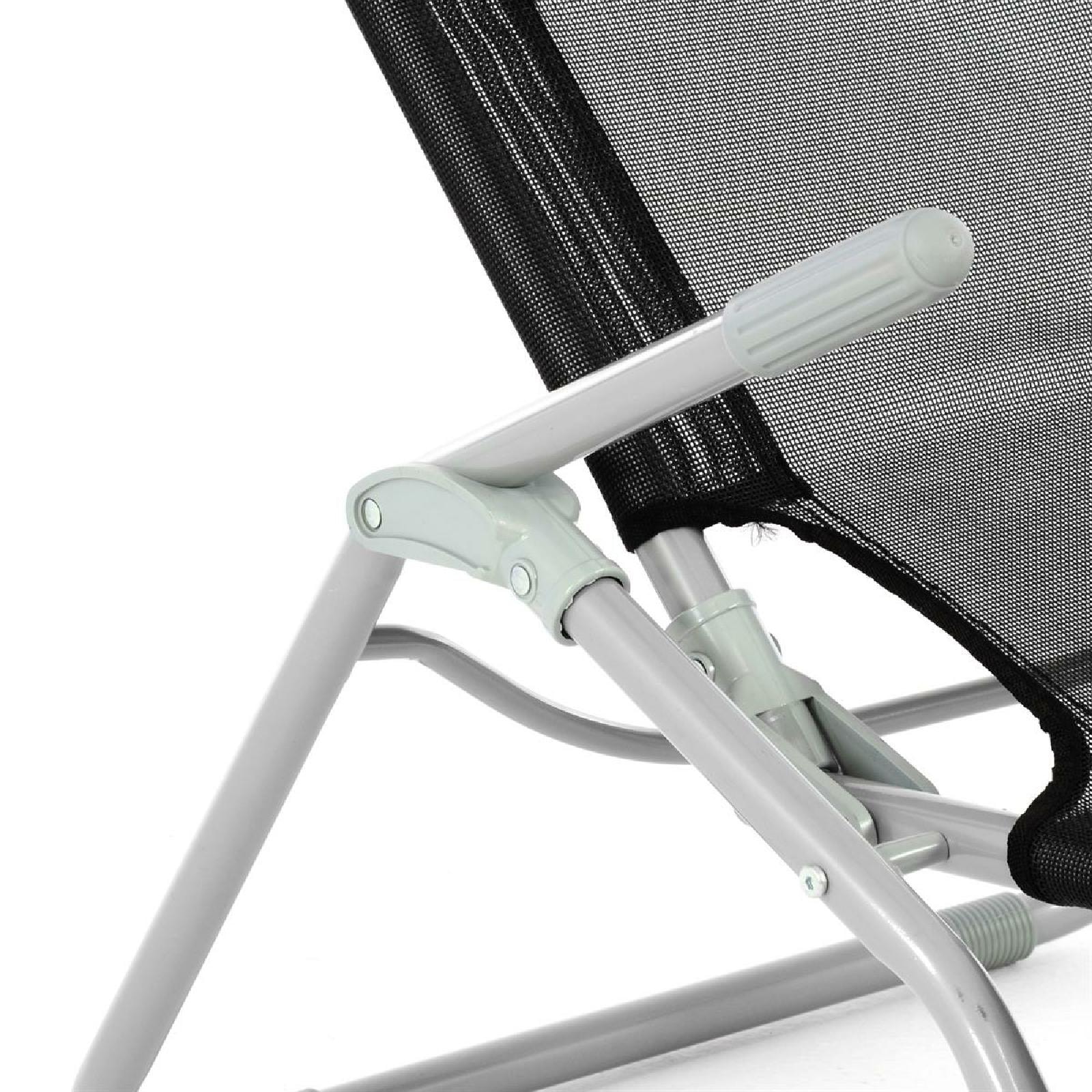 VCM Gartenliege »2er Set Camping-Liege Schwarz«