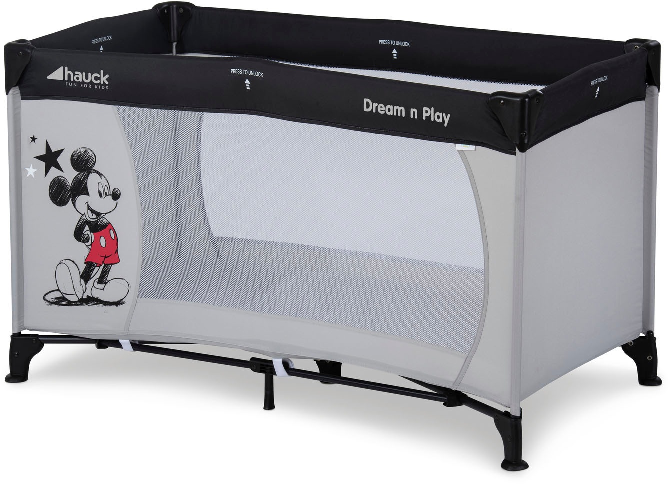 Hauck Baby-Reisebett »Dream N Play - Mickey Stars«, inkl. Transporttasche