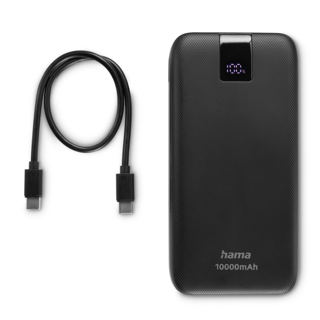 Hama Powerbank »Power Pack 10000 mAh (Schnellladen, 2x USB-C 1x USB-A, mit Ladekabel)«, 10000 mAh, Schnellladefunktion mit Power Delivery, Qualcomm® Quick Carge™ 3.0