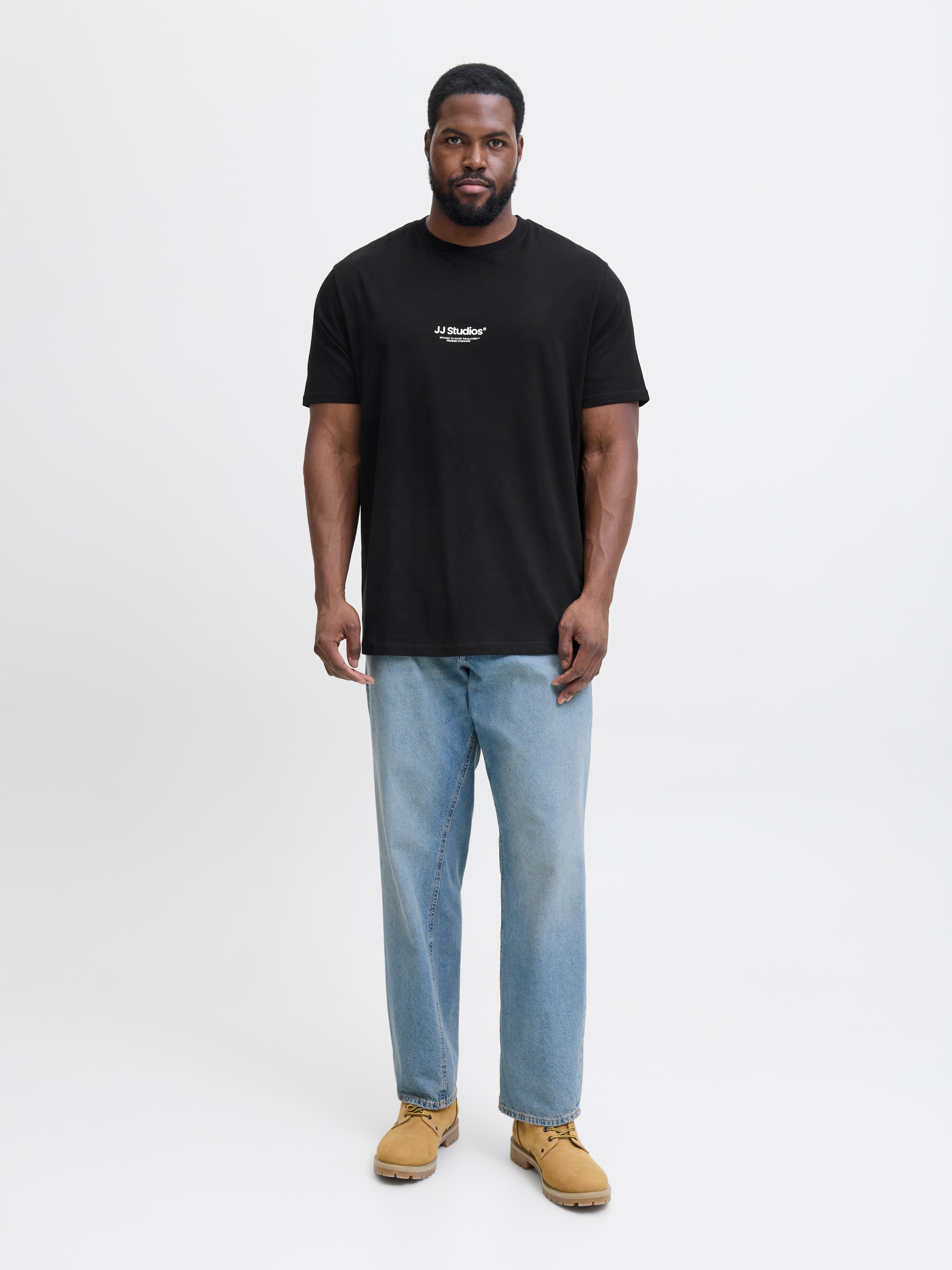 Jack & Jones PlusSize T-Shirt »JJESOHO TEE SS CREW NECK NOOS PLS«, mit Logobranding