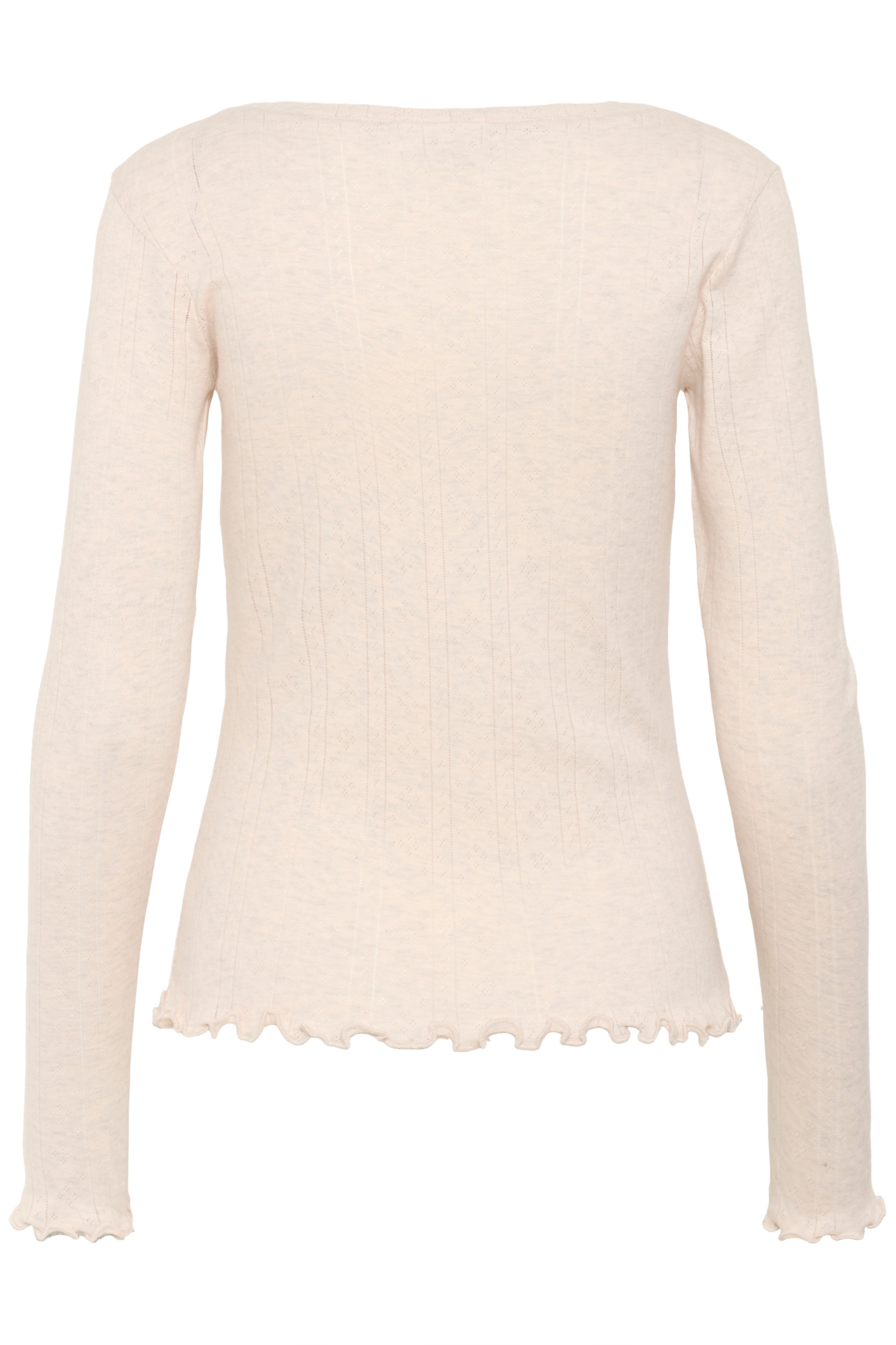 Saint Tropez Strickjacke »GruSZ Cardigan« mit Lochstickerei und gewelltem Saum