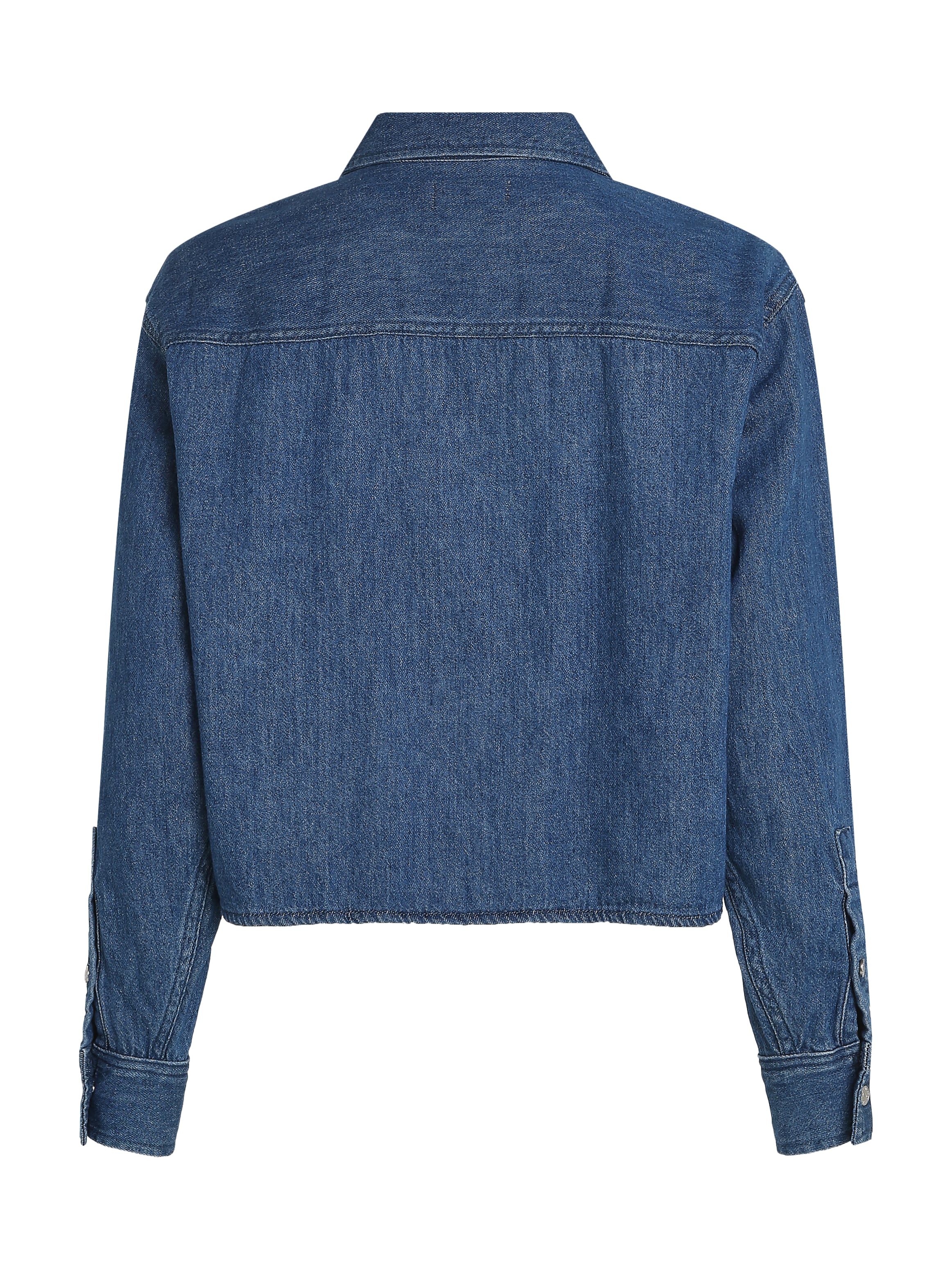 Calvin Klein Jeans Jeansbluse »CROPPED DAD DENIM SHIRT«, in blauer Waschung