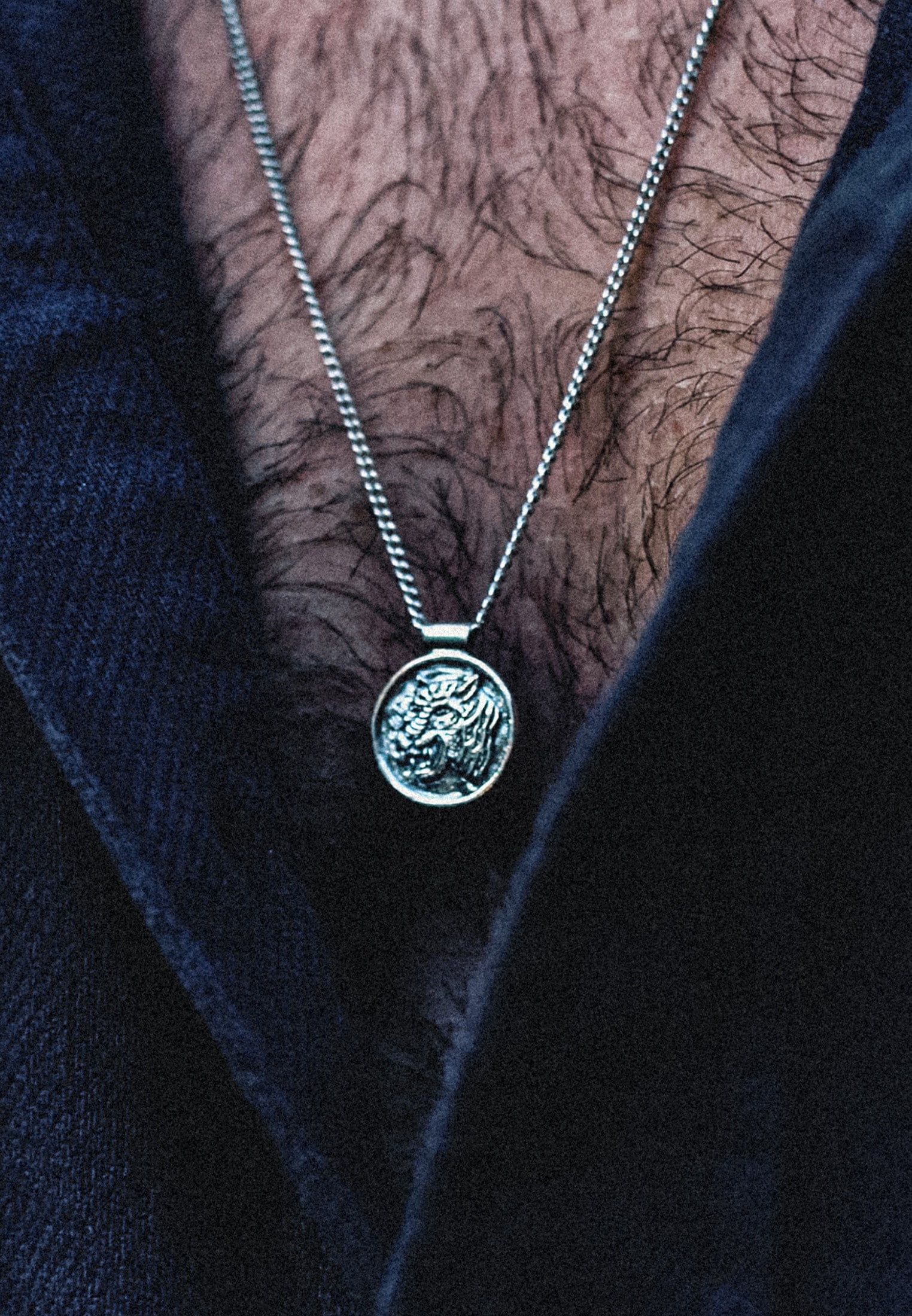 HAZE & GLORY Kette mit Anhänger »Halskette Münze - Tiger 925 Silber«